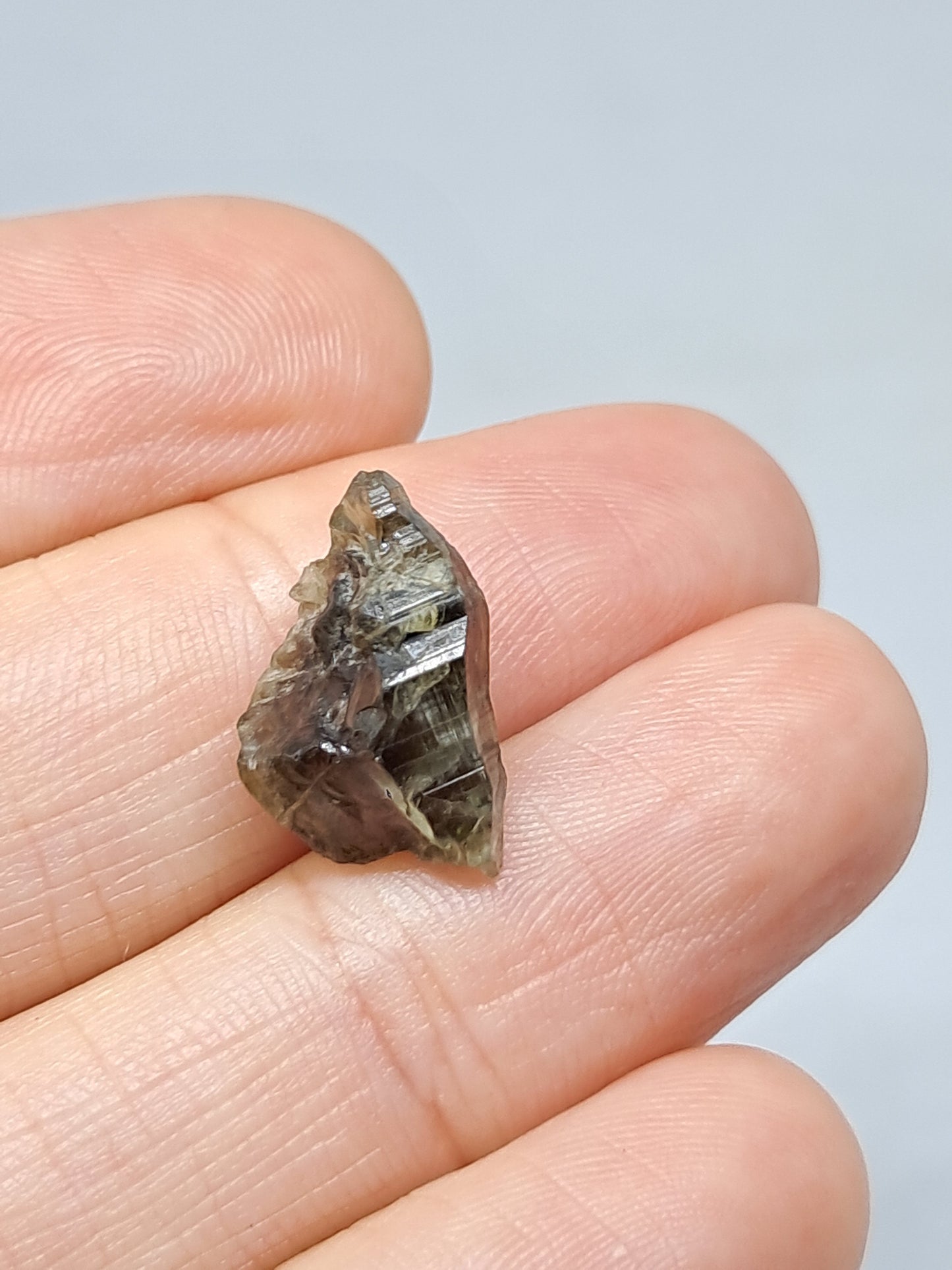 Natural Green Sapphire Crystal (Karur) Rough Stone | Mineral Specimen #SP30