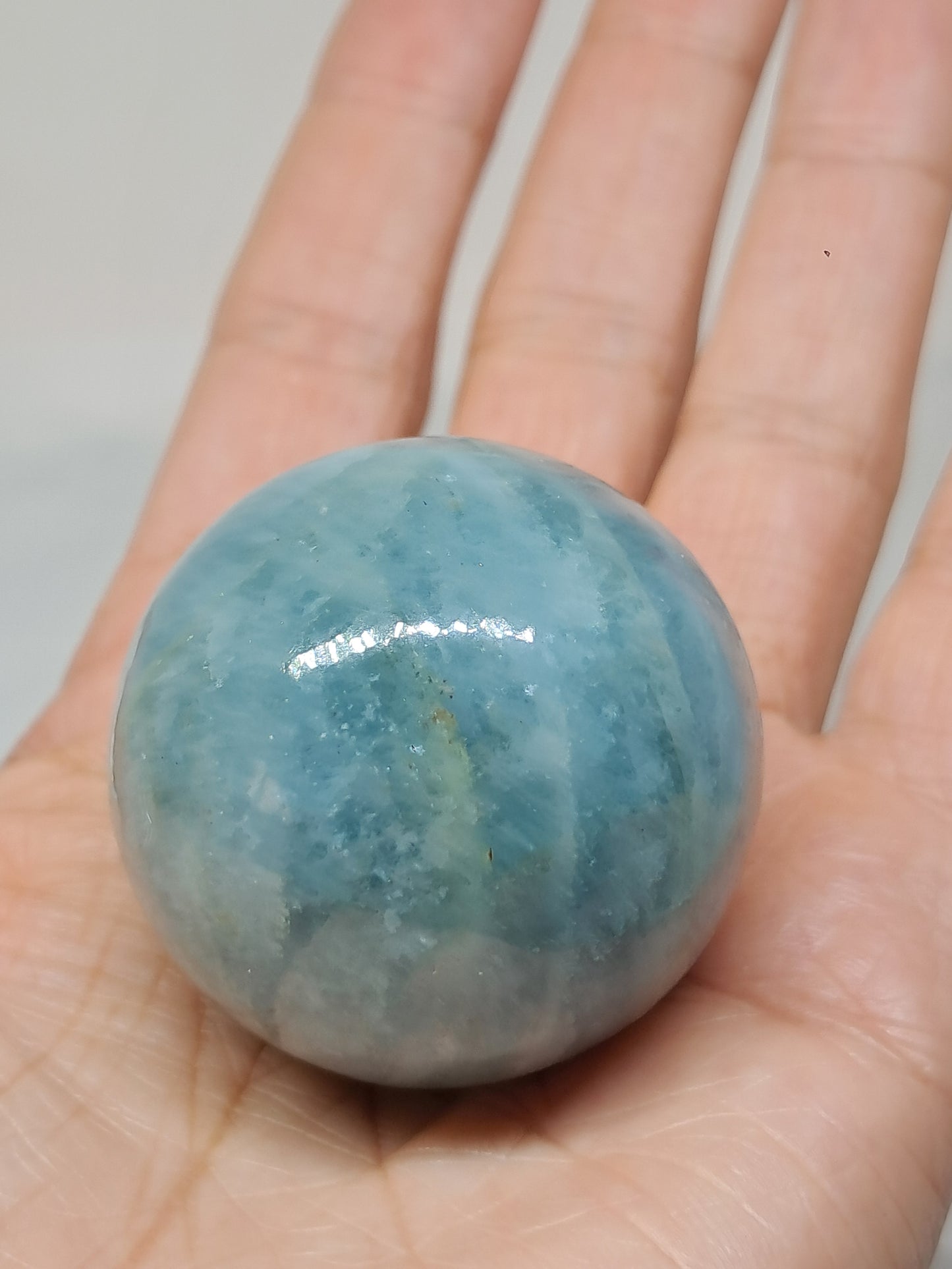 Aquamarine Sphere | Polished Natural Stone