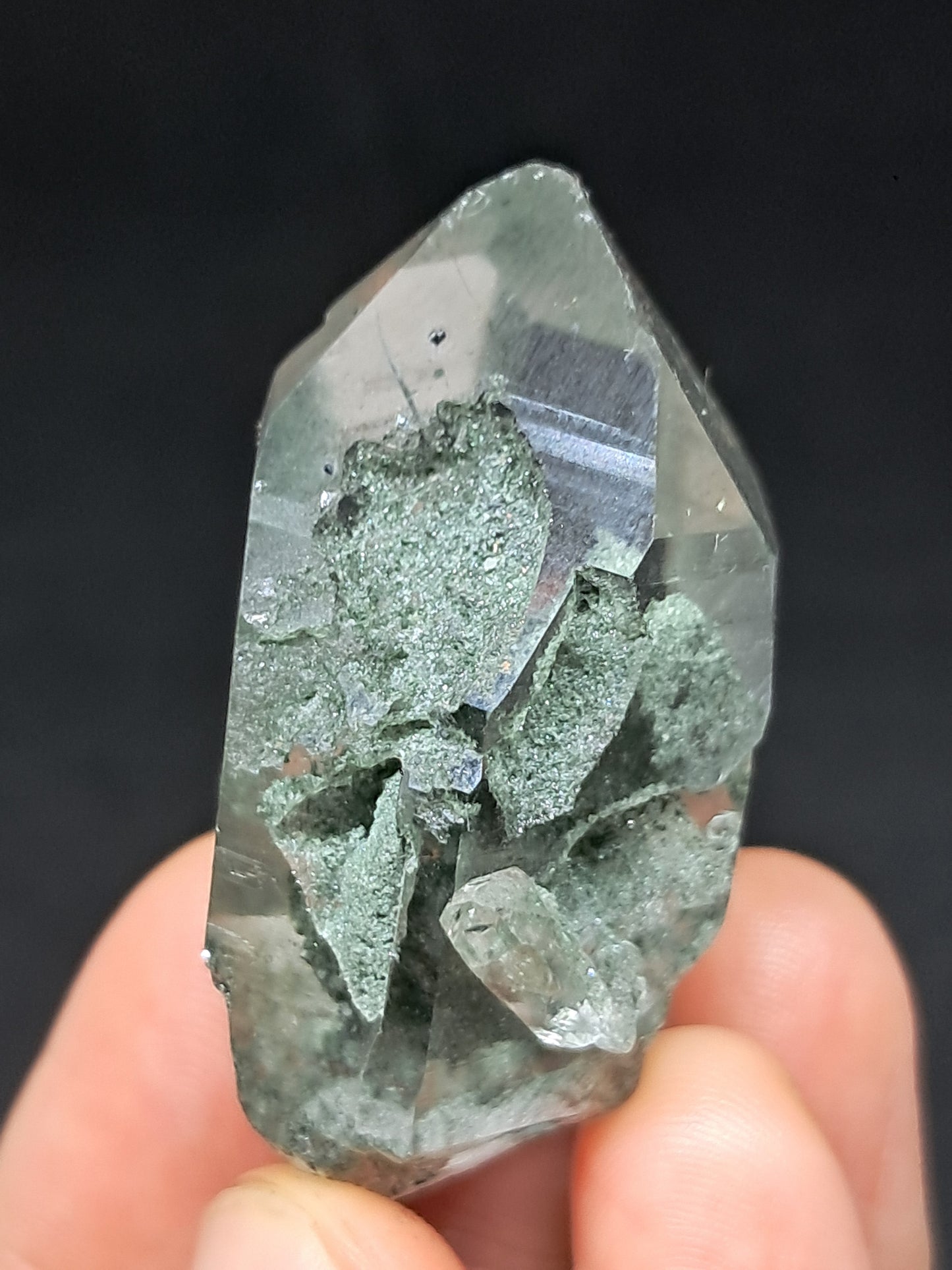 Chlorite Phantom Quartz (Kullu) Natural Crystal | Garden Chamanic #CQ82
