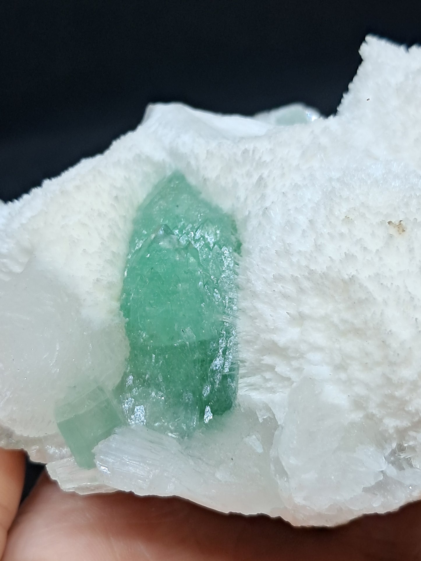 Green Apophyllite (Fluorapophyllite) and Stilbite on Mordenite #GA4