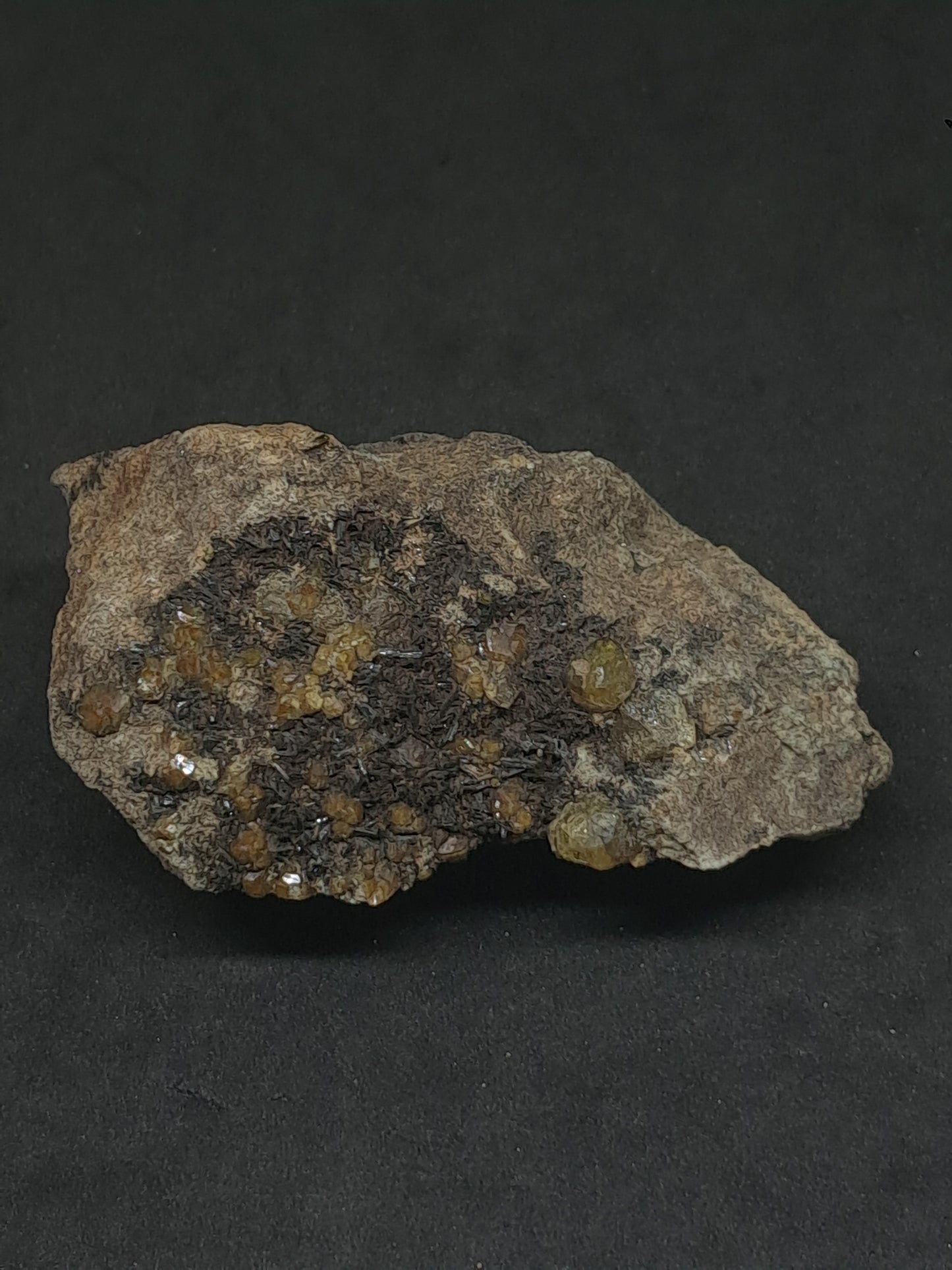Green Garnet on Matrix (Mexico) Andradite Garnet Cluster |Rough Crystal Stone | Mineral Specimen #GR26