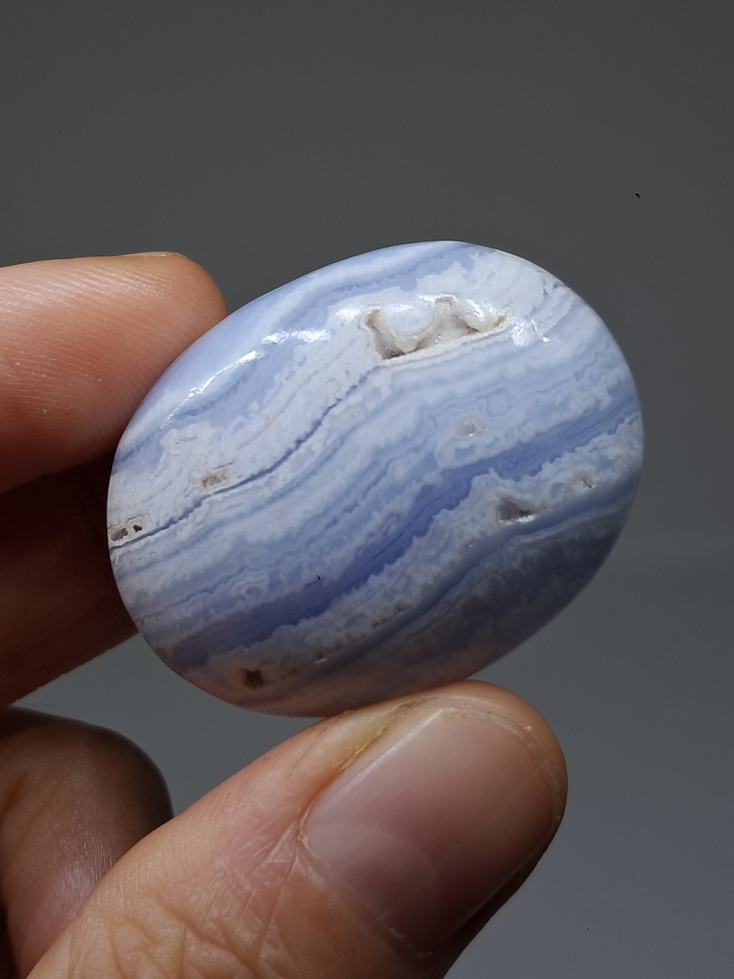 Blue Lace Agate Palmstone | Good Quality Natural Stone