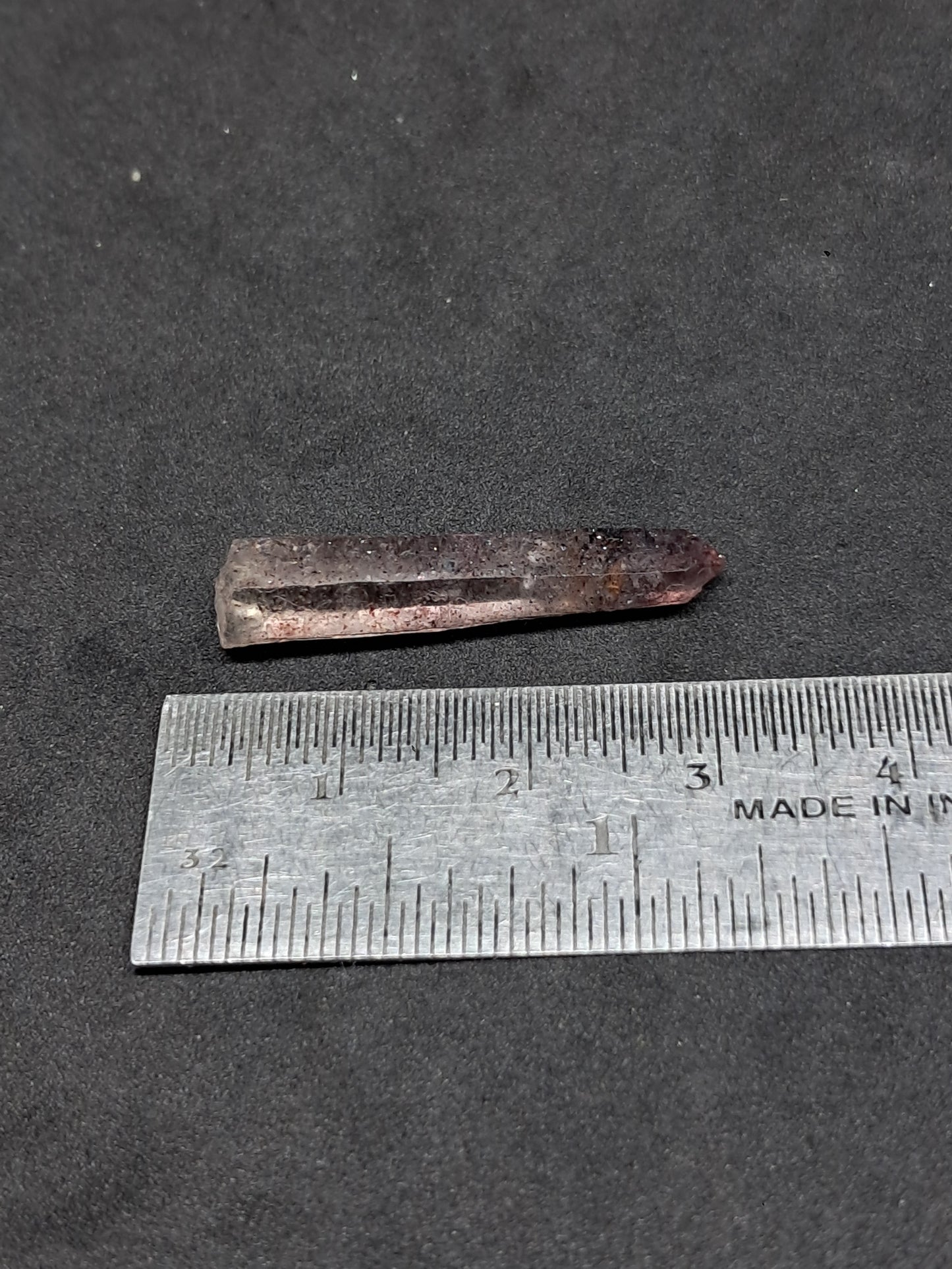 Quartz w/ Hematite Inclusions (Karur) Natural Crystal Point | Mineral Specimen #HPQ68