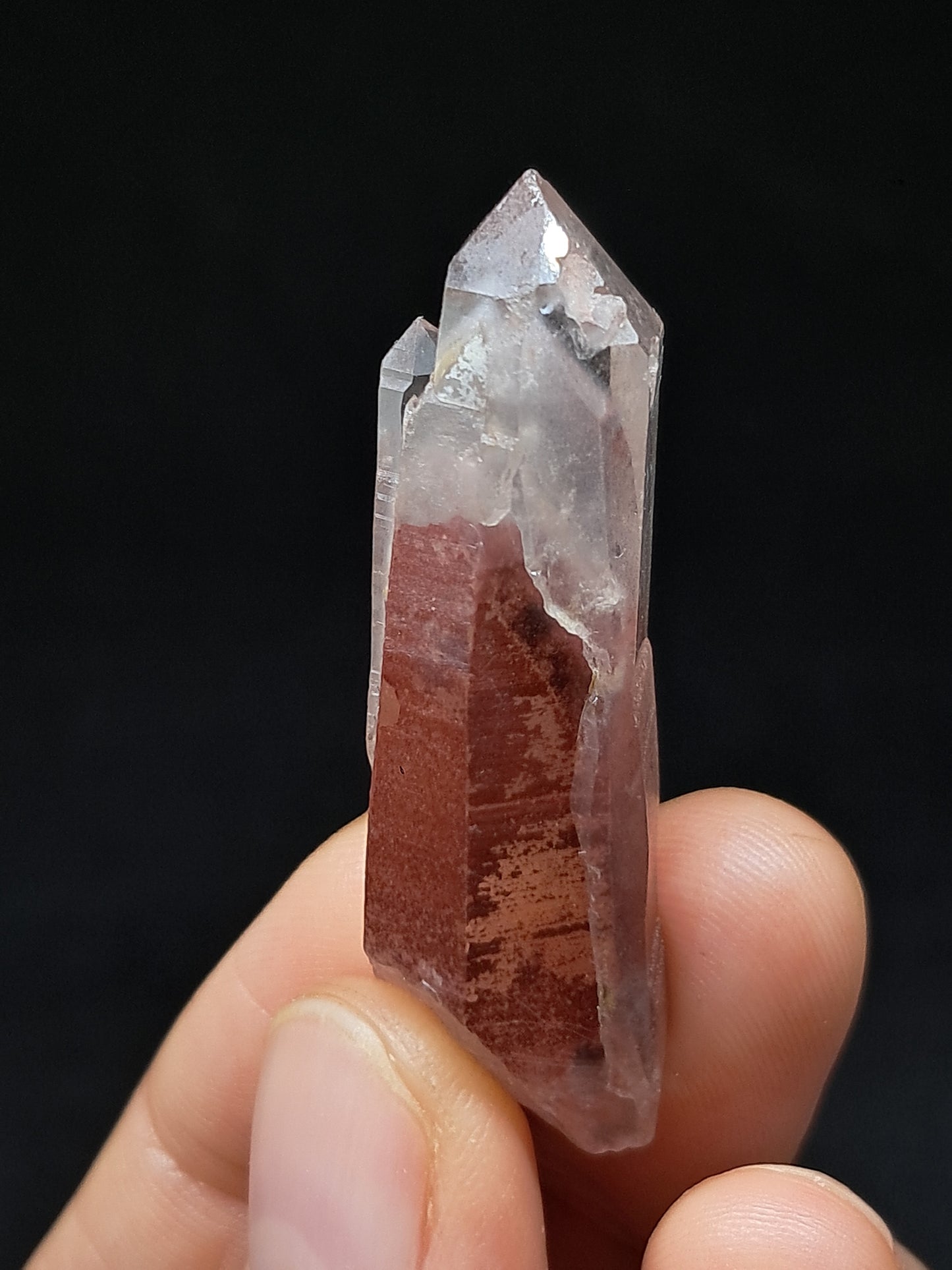 Hematite Phantom Quartz (Telangana) | Natural Crystal | Mineral Specimen #HPQ56