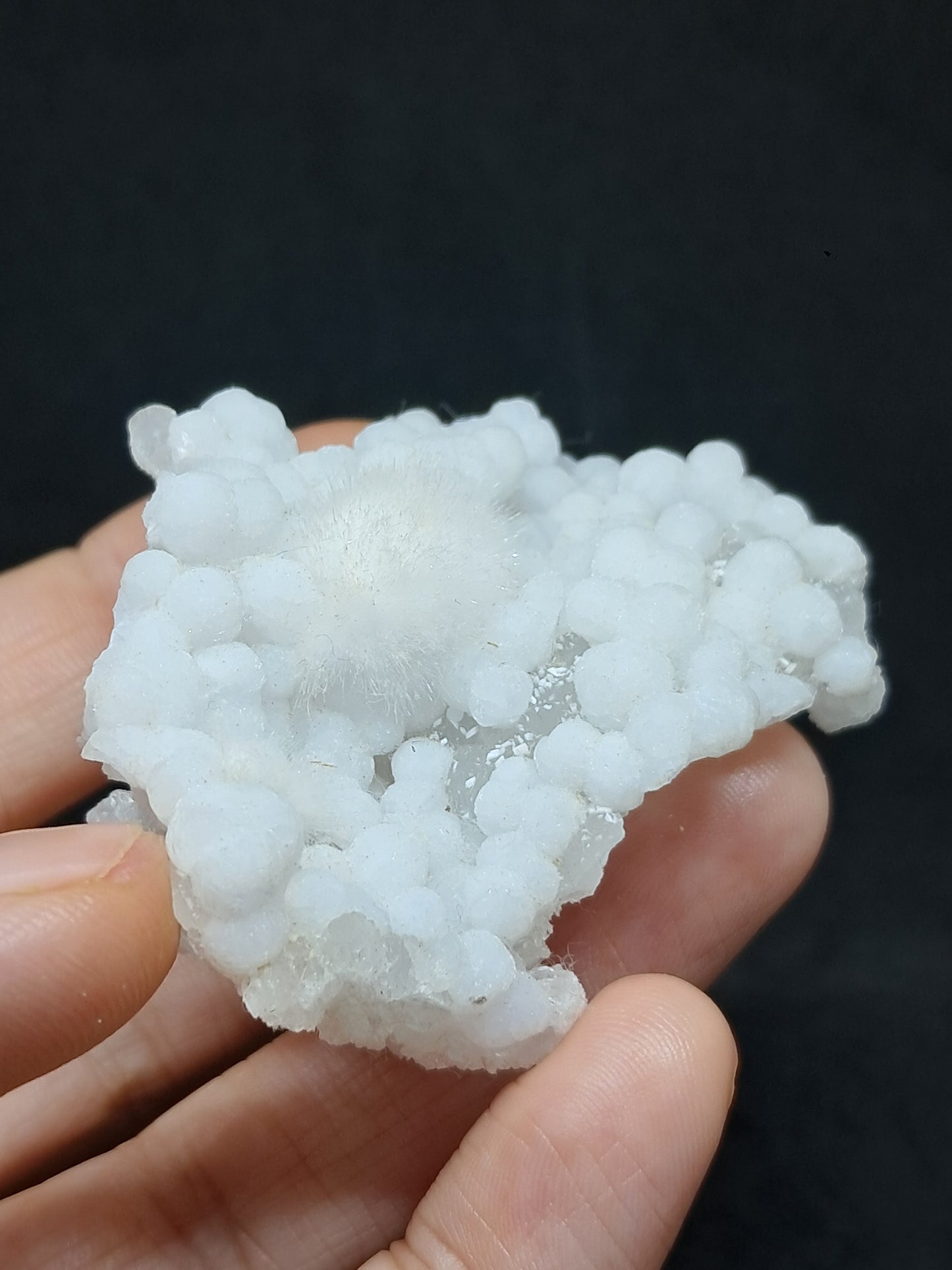 Okenite w/ Gyrolite on Prehenite Matrix (Mumbai) Mineral Specimen | Collector Grade | Natural Crystal #OK24