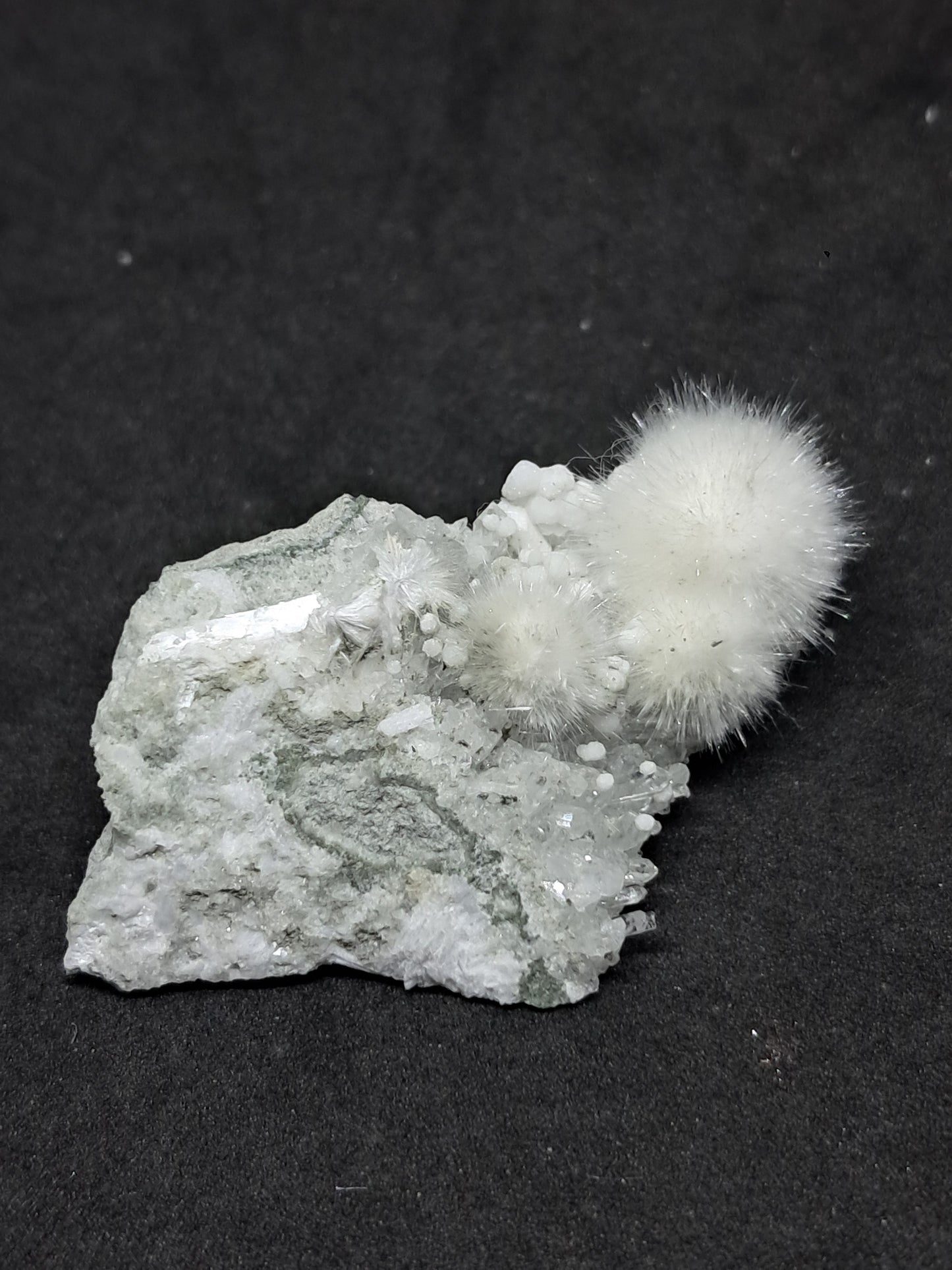 Okenite w/ Gyrolite and Quartz on Matrix (Mumbai) Mineral Specimen | Collector Grade | Natural Crystal #OK22