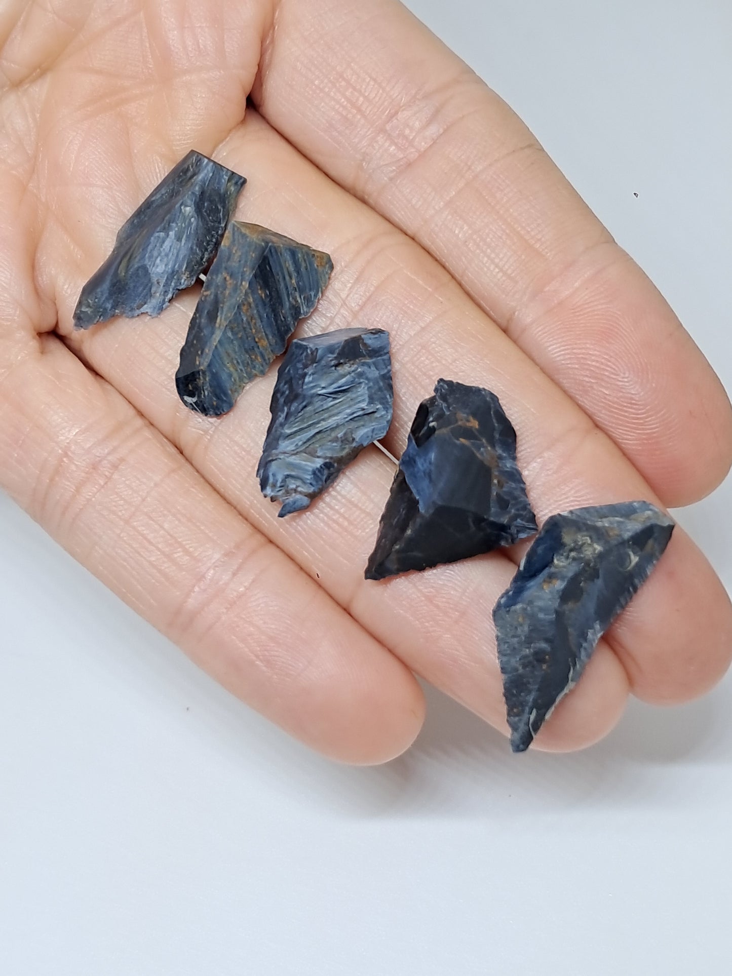 Set of 5 Raw Chips of Pietersite | Rough Stone #RCS26