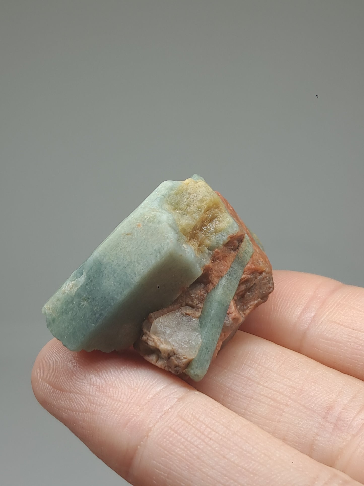 Aquamarine on Matrix (Karur) Rough Natural Crystal | Mineral Specimen #AQM42
