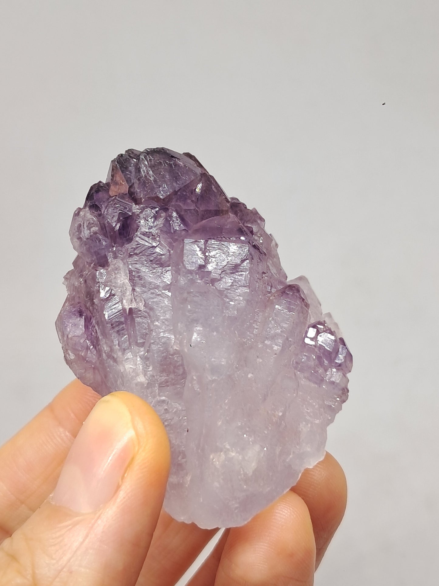 Clúster de cristal de amatista elestial (Karur) | Piedra Natural | Espécimen mineral #KA93
