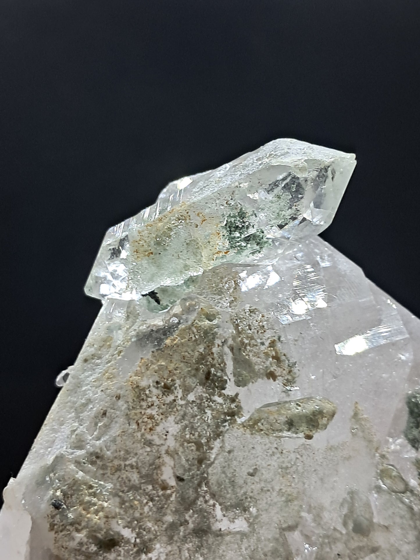 Himalayan Quartz Crystal Point with Magnetite Inclusions XL | High Grade | Natural Stone | Mineral Specimen #CH54