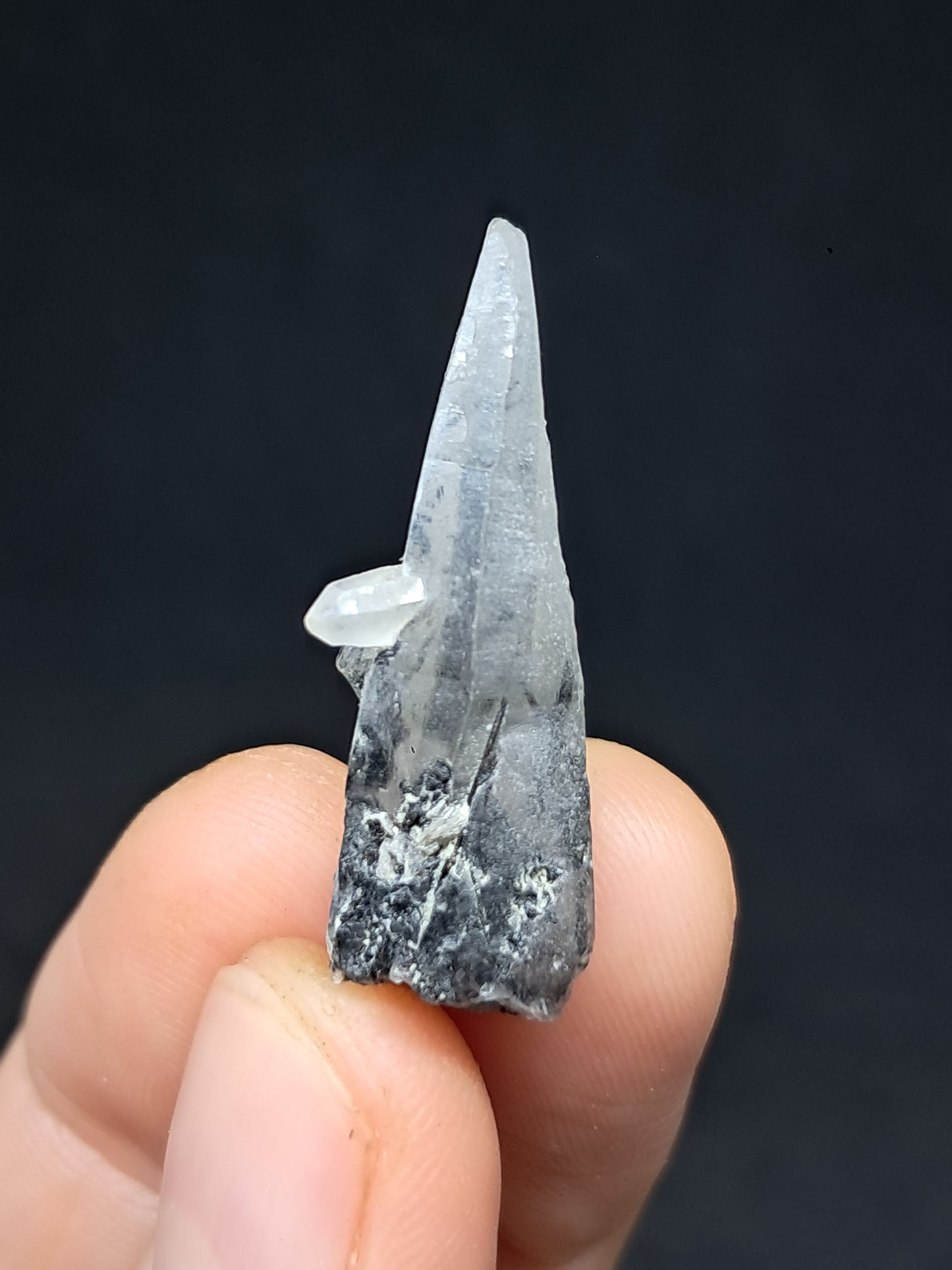 Punta de Cuarzo Turmalinado (Karur) Cristal Natural | Muestra Mineral #TQ34