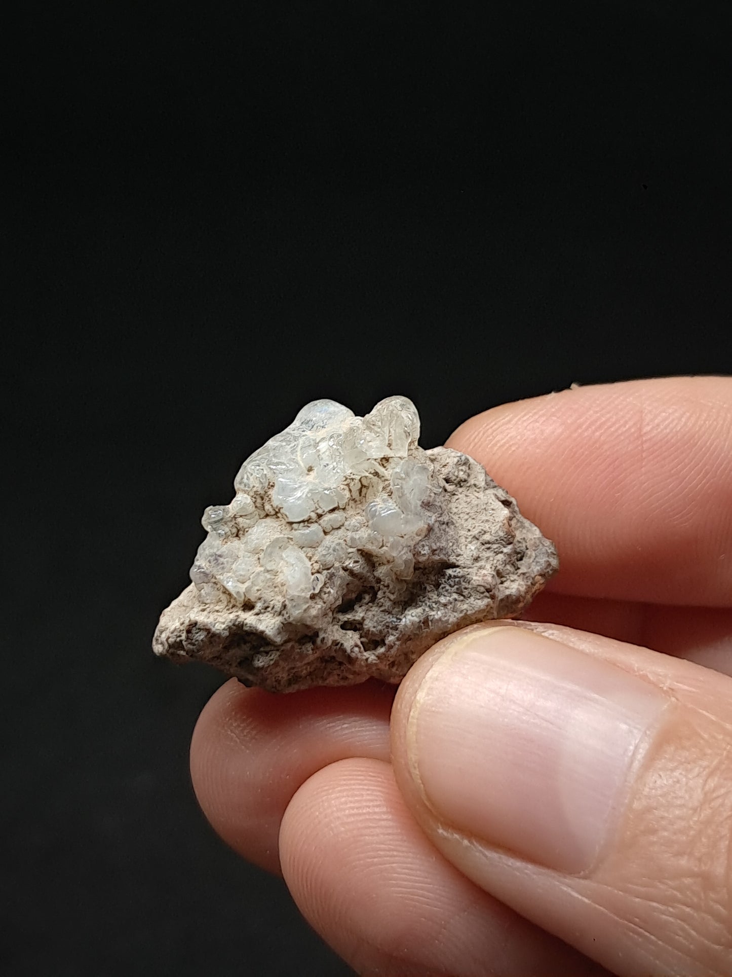 Hyalite Opal on Matrix (Mexico) Rough Crystal Stone | UV-Reactive Mineral Specimen #OH12