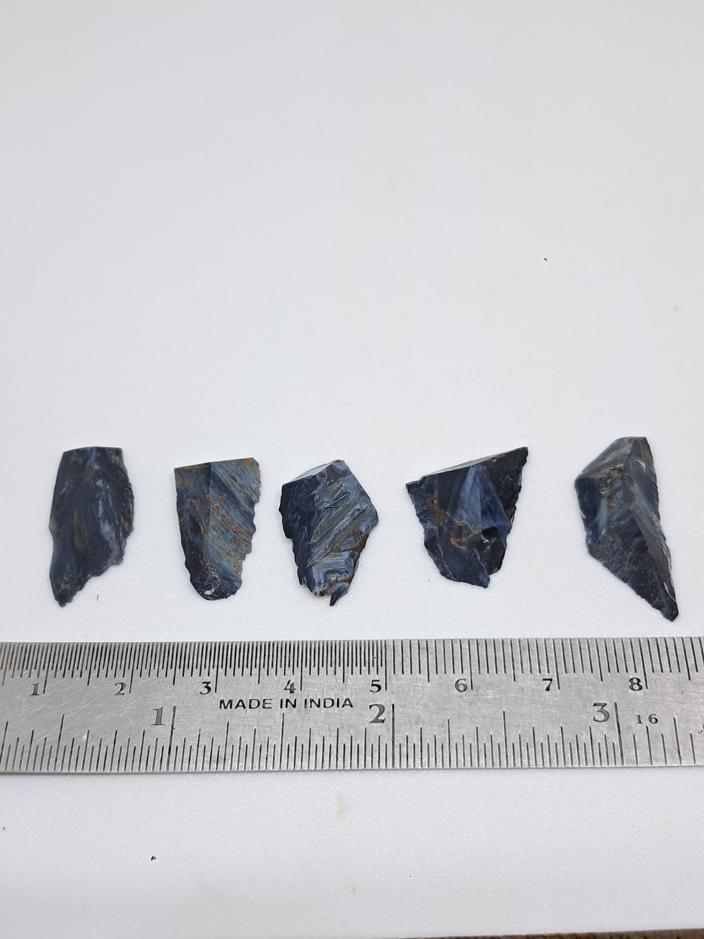Set of 5 Raw Chips of Pietersite | Rough Stone #RCS26