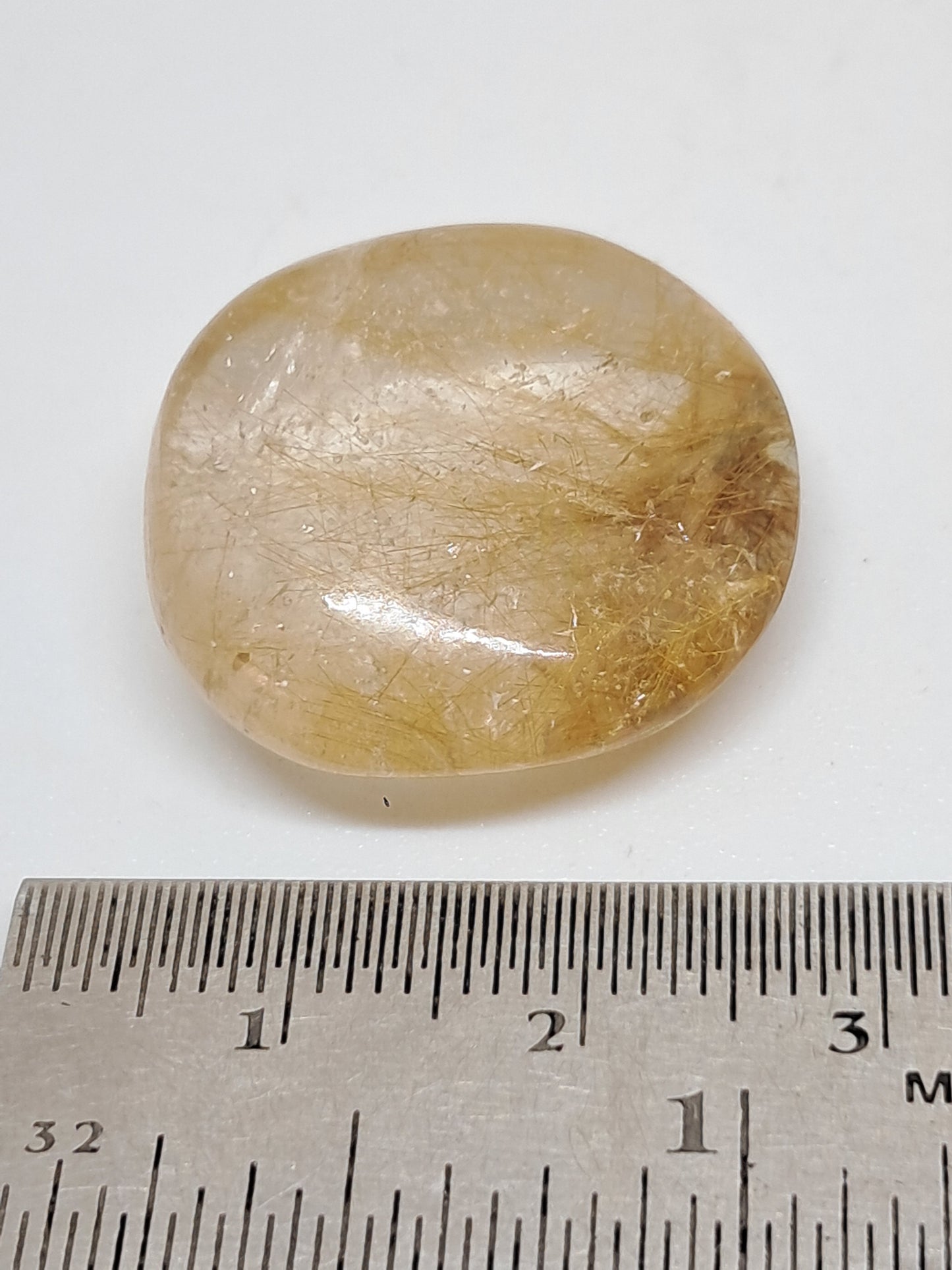 Cuarzo rutilado pulido | Piedra pulida | Cristal natural n.° RQ47