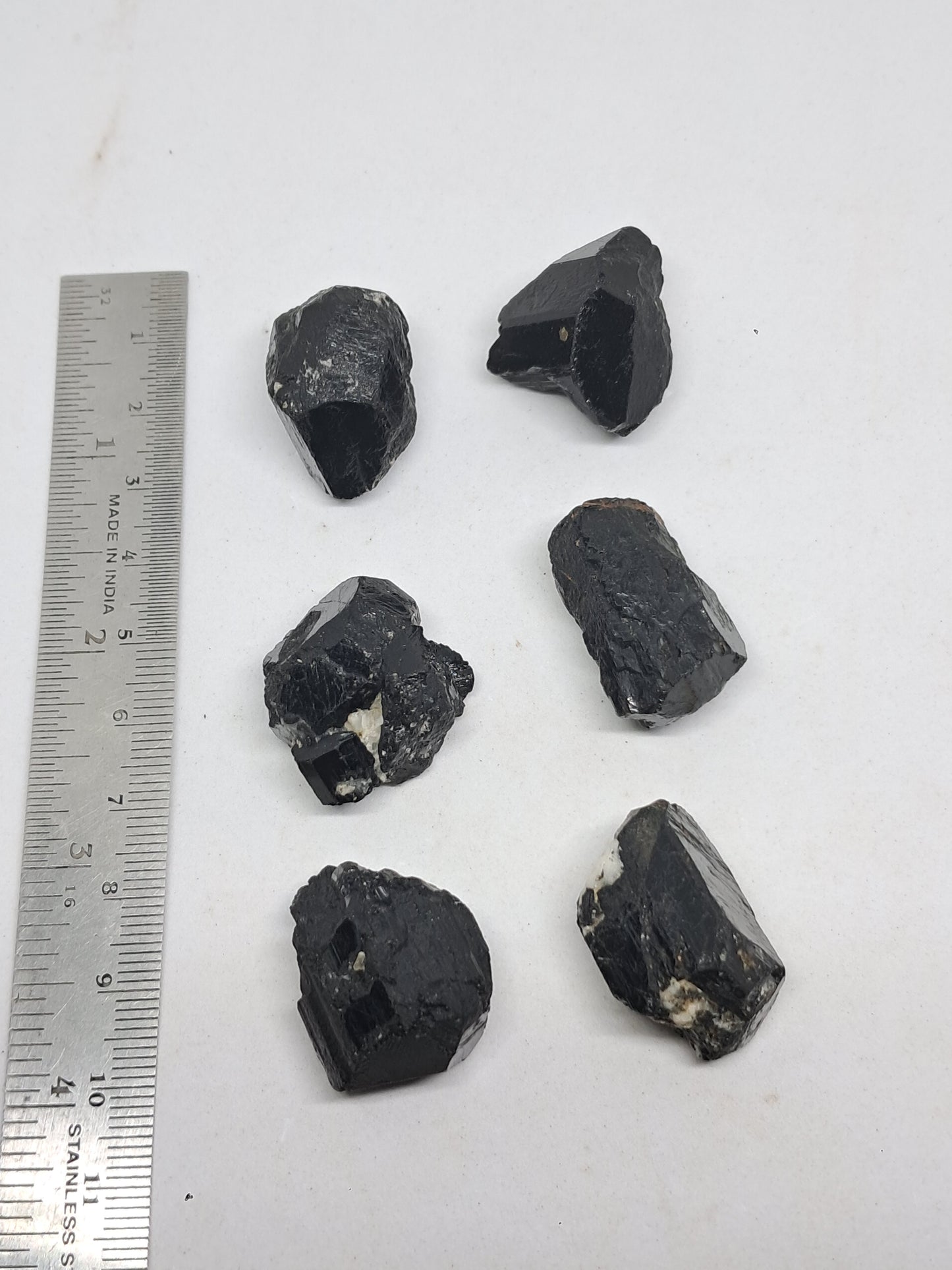 Medium Black Tourmaline Crystals (Karnataka) Natural Stone | Mineral Specimen #BT6