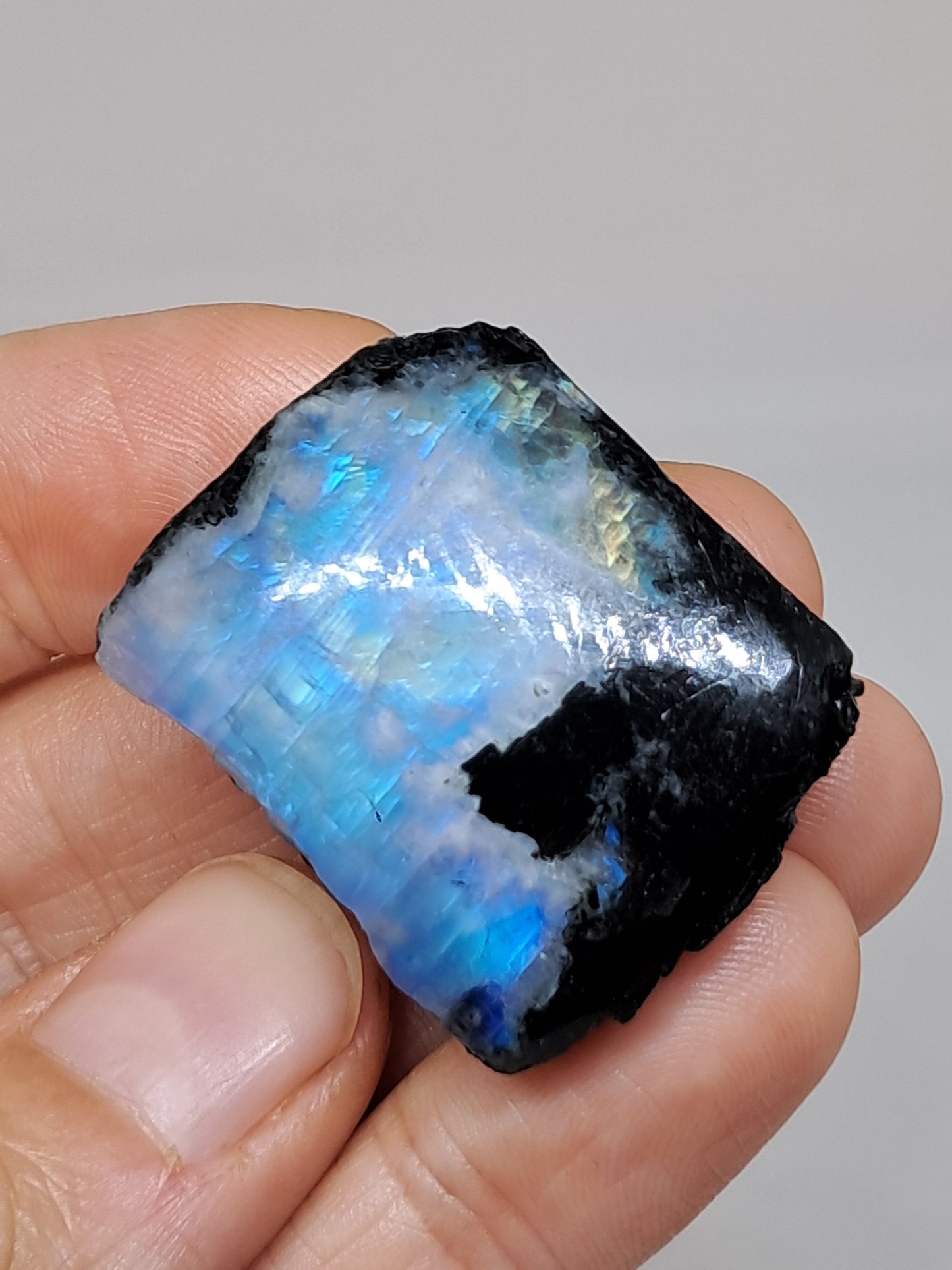 White Labradorite | Rainbow Moonstone *High Grade* (Tamil Nadu) Rough & Polished Stone | Natural Rock #MN20