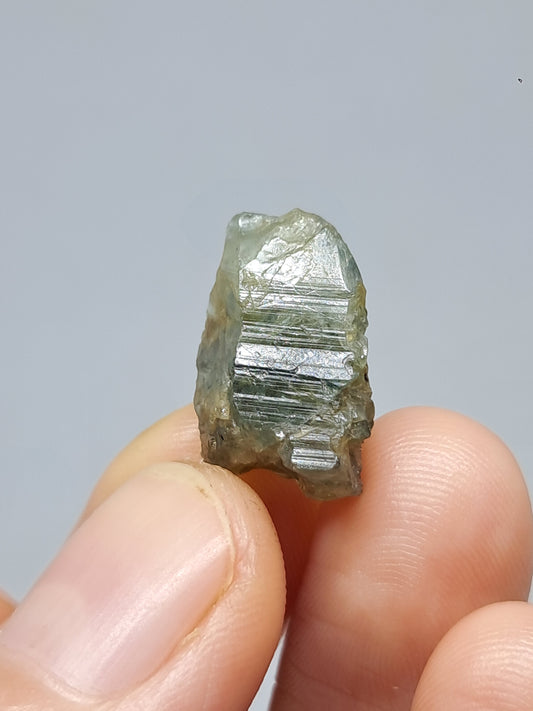 Natural Greenish-Blue *Teal* Sapphire Crystal (Karur) Rough Stone | Mineral Specimen #SP28