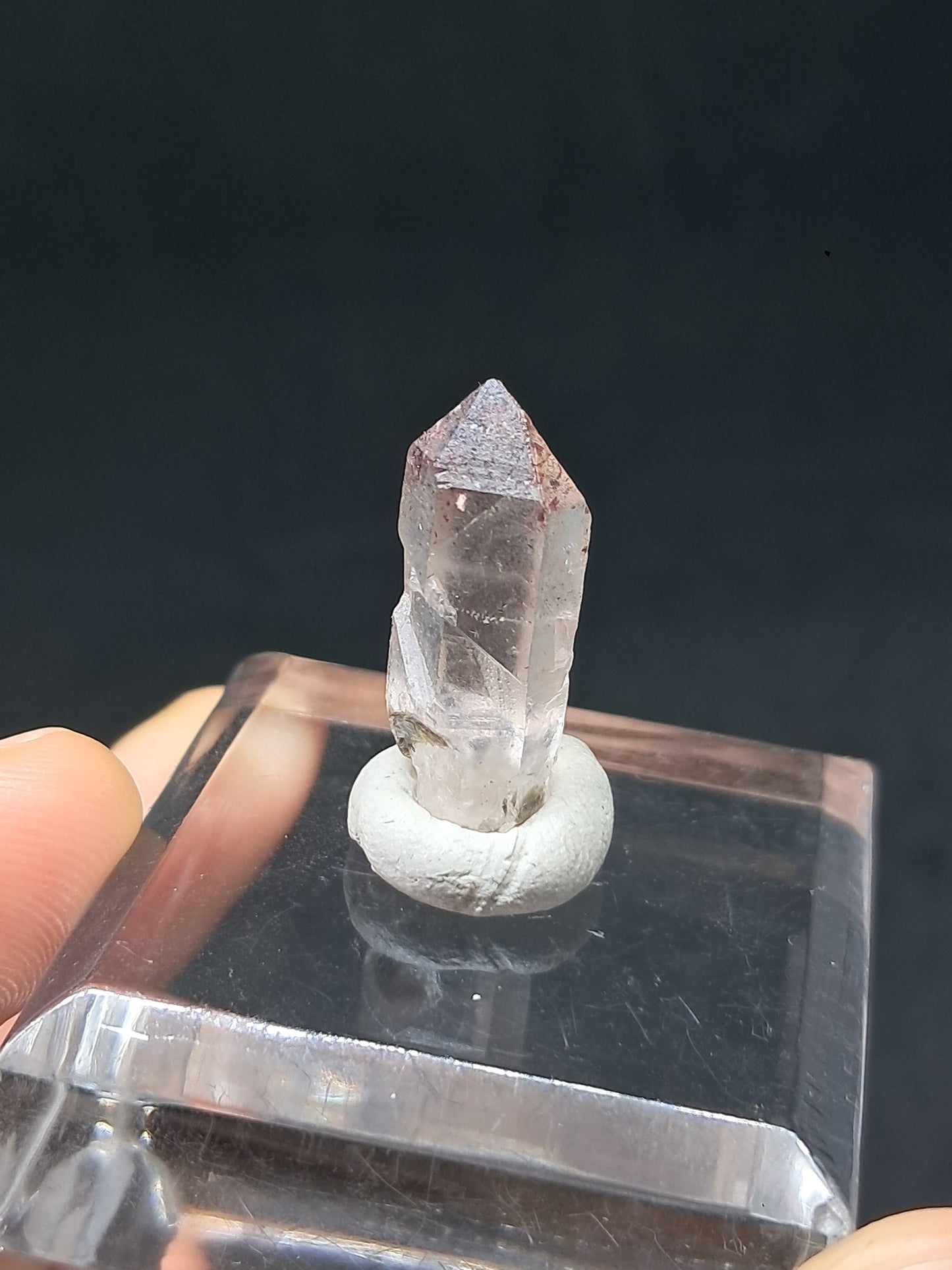 Quartz w/ Hematite Inclusions (Karur) Natural Crystal Point | Mineral Specimen #HPQ69