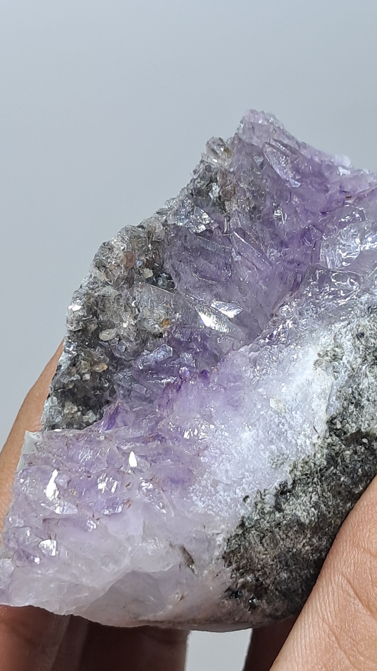 Cetro de amatista Super Seven de Karur | Formación natural | Ejemplar mineral n.° KA178
