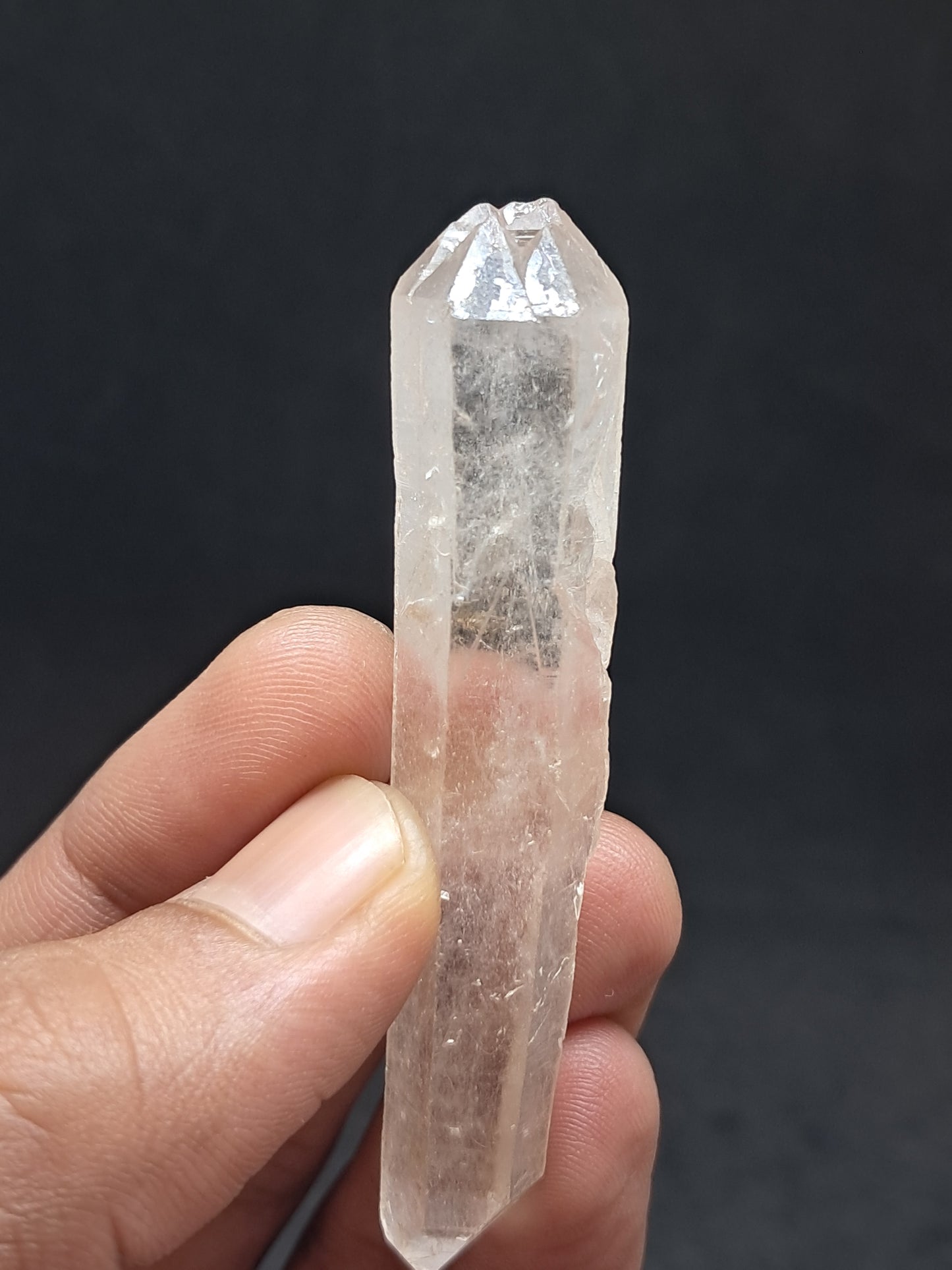 Himalayan Quartz Biterminated Self-healed Laser Point | Natural Crystal | Mineral Specimen #CH72