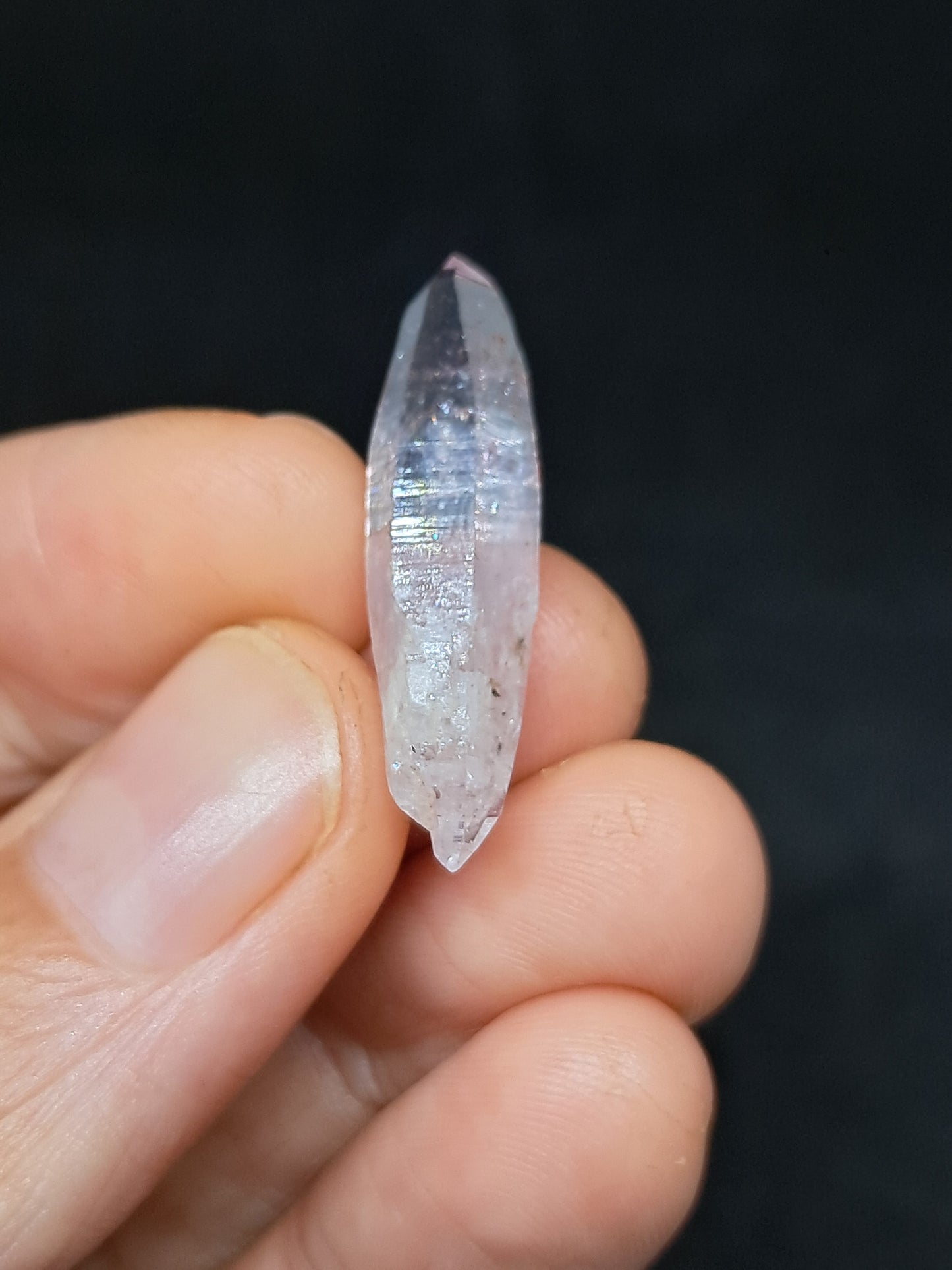 Punta Biterminada de Amatista de Veracruz con Inclusiones de Hematita (México) | Cristal Natural | Espécimen Mineral #VA58