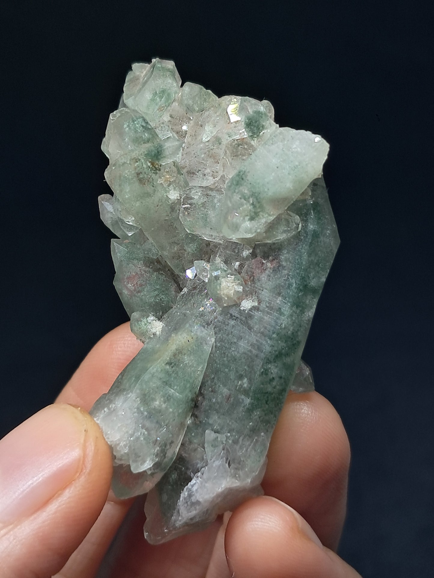 Chlorite Phantom Quartz (Kullu) Natural Point | Garden Chamanic Crystal #CQ75