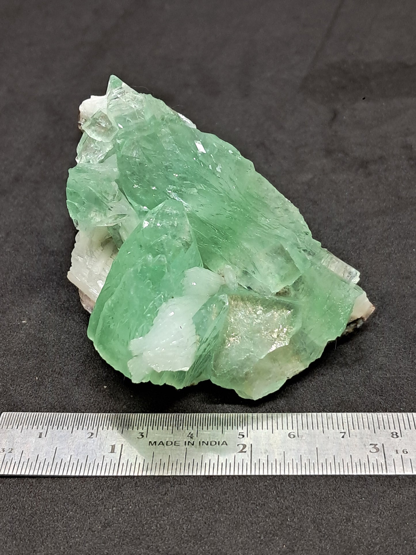 Green Apophyllite (Fluorapophyllite) and Stilbite on matrix #GA15