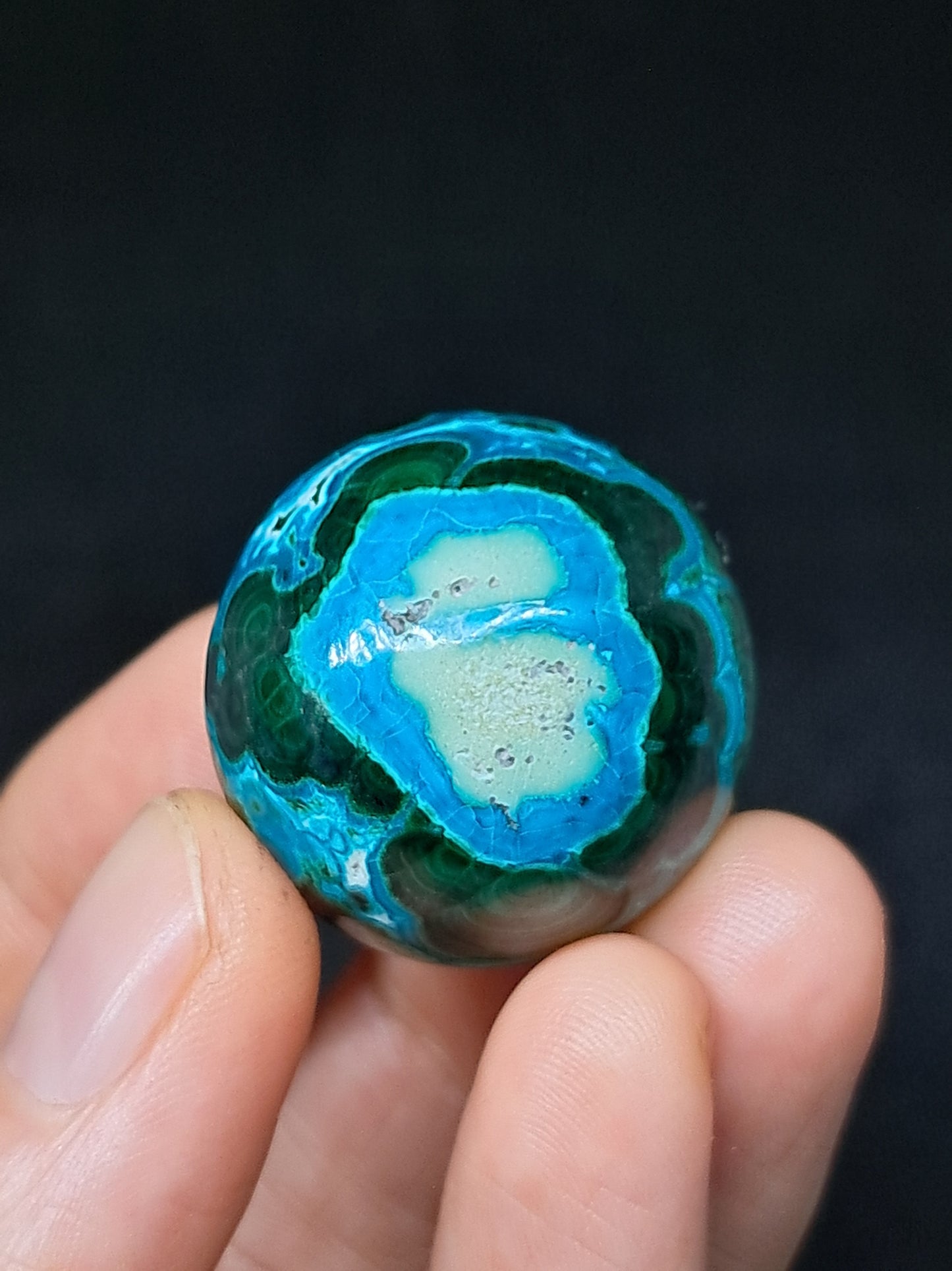 Chrysocolla w/ Malachite Sphere | Good Quality Natural Stone