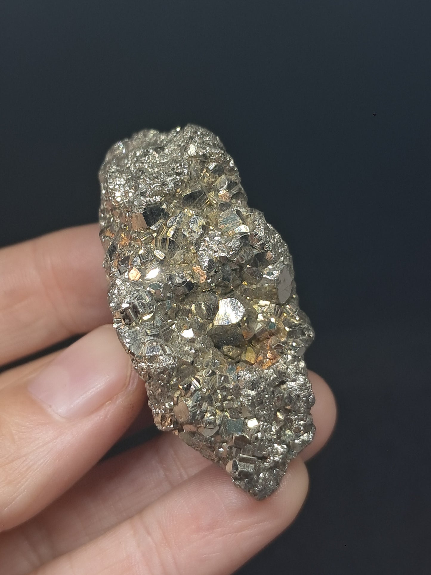 Pirita en bruto (Perú) Drusa natural | Ejemplar mineral | Rocas y cristales #PR30