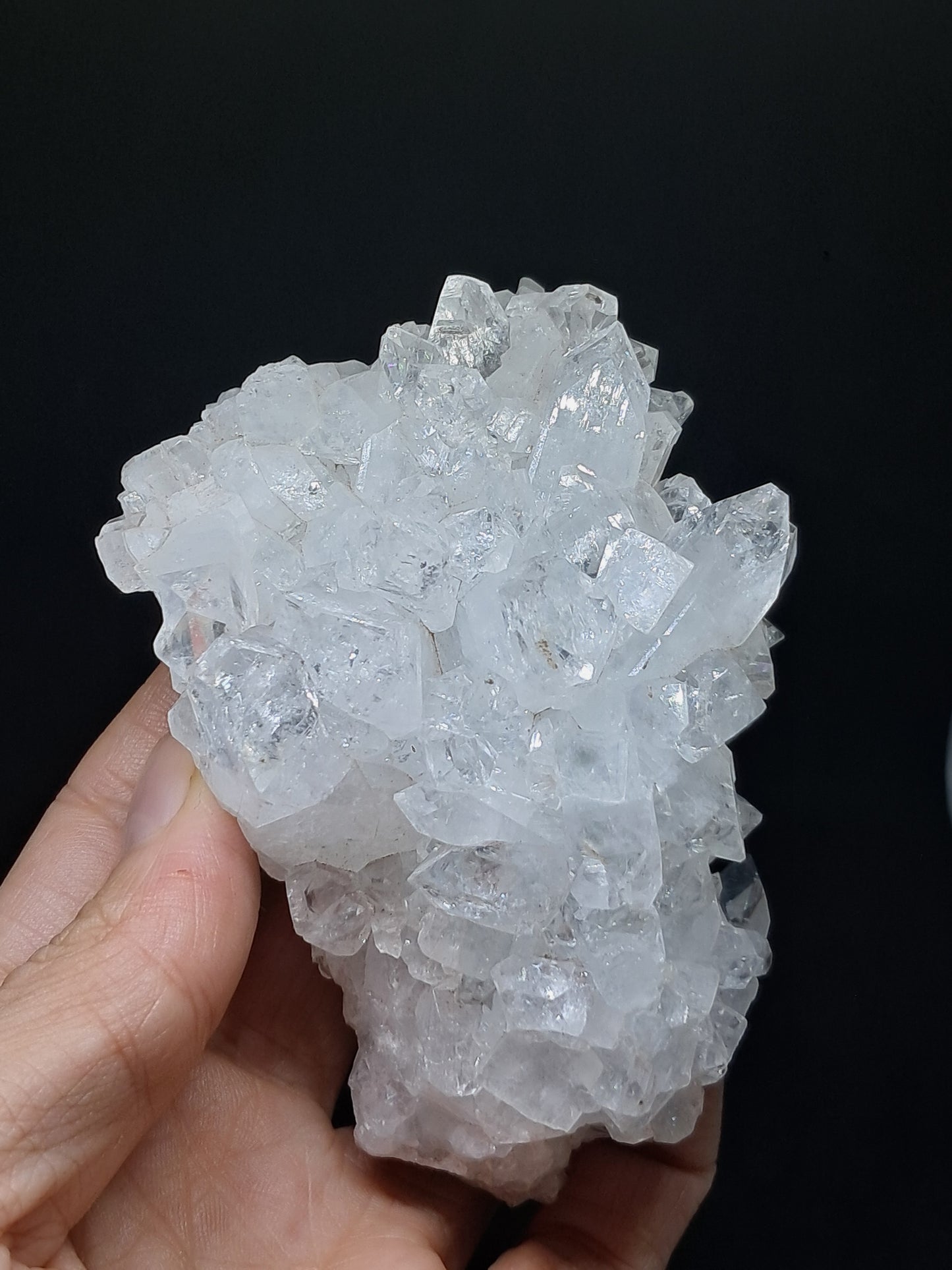 Clear Apophyllite (Ajanta) Natural Crystal Cluster | Mineral Specimen #AP39