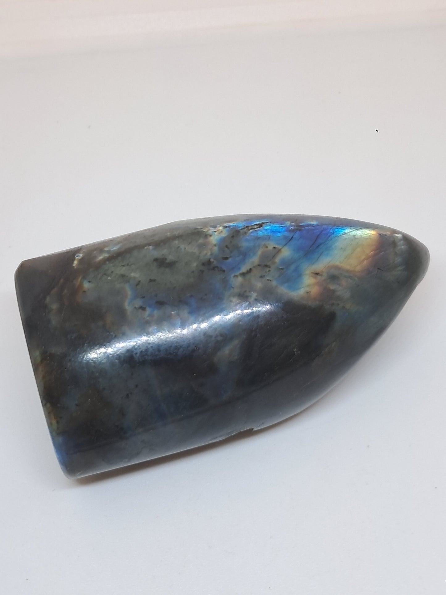 Labradorita | Cristal natural | Piedra semipulida y semipulida | Azul, amarillo y morado | Buena iridiscencia #LB2