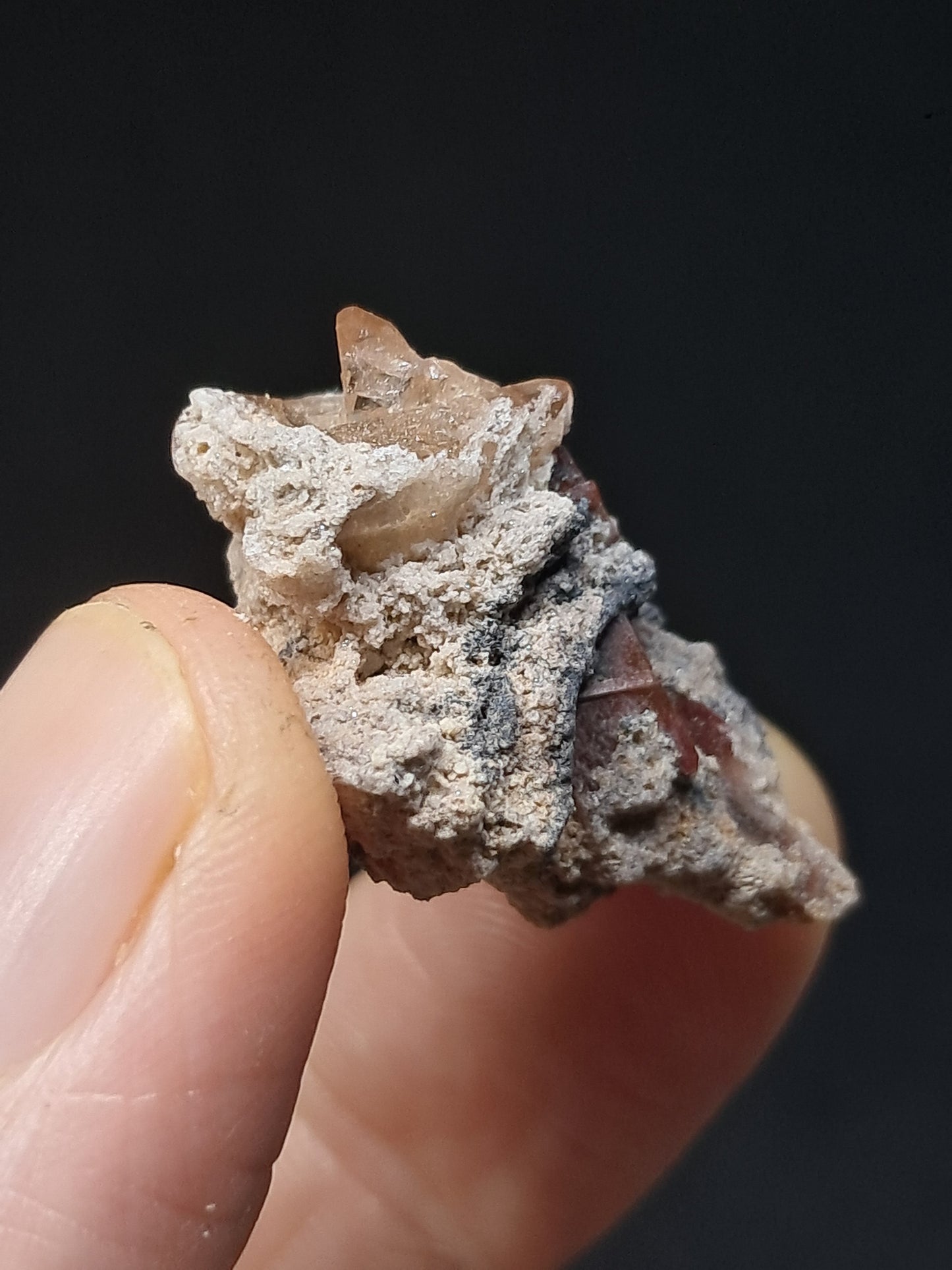 Cristales de topacio natural en matriz (México), piedra preciosa rara | Ejemplar mineral n.° TPZ26
