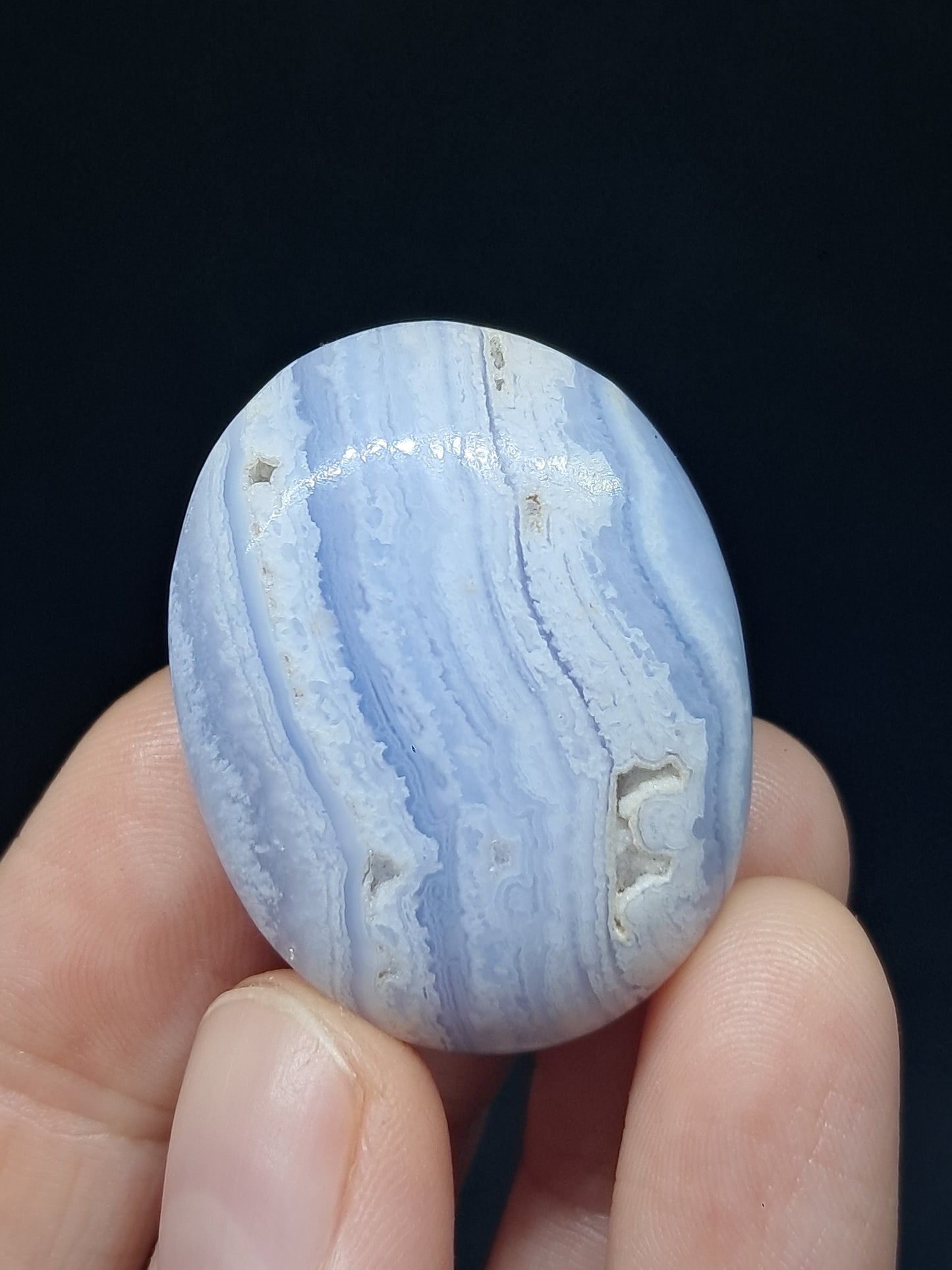 Blue Lace Agate Palmstone | Good Quality Natural Stone