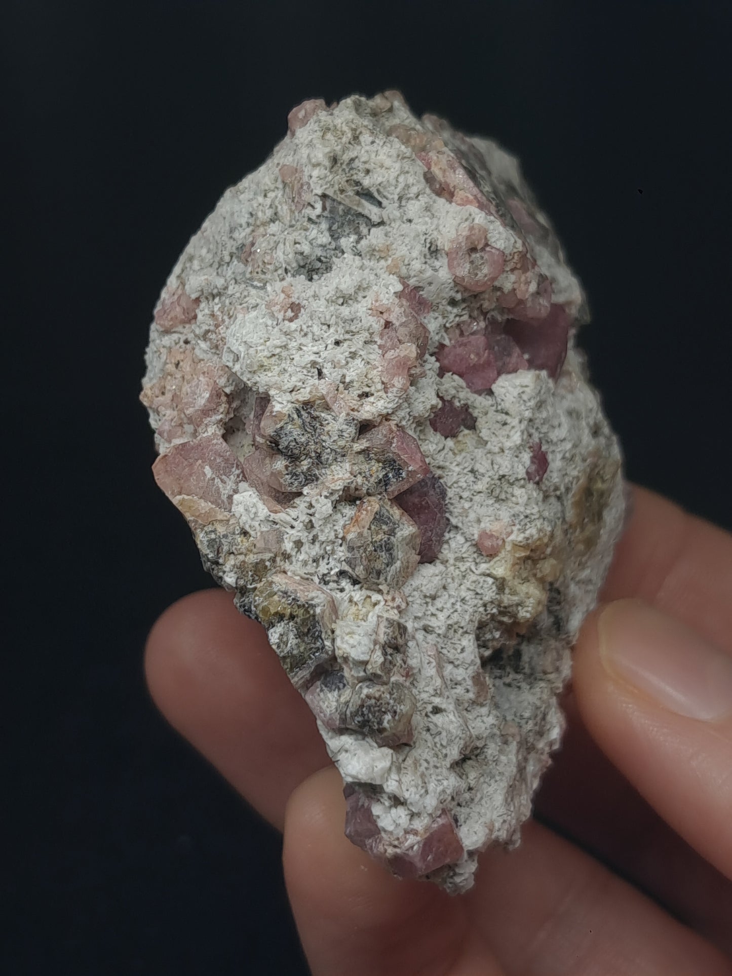 Grossular Garnet on Matrix (Mexico) Pink Garnet Cluster |Rough Crystal Stone | Mineral Specimen #GR22