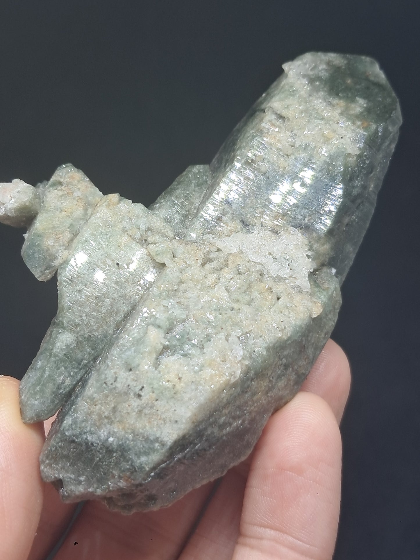 Chlorite Quartz (Kullu) Natural Point | Garden Chamanic Crystal #CQ64