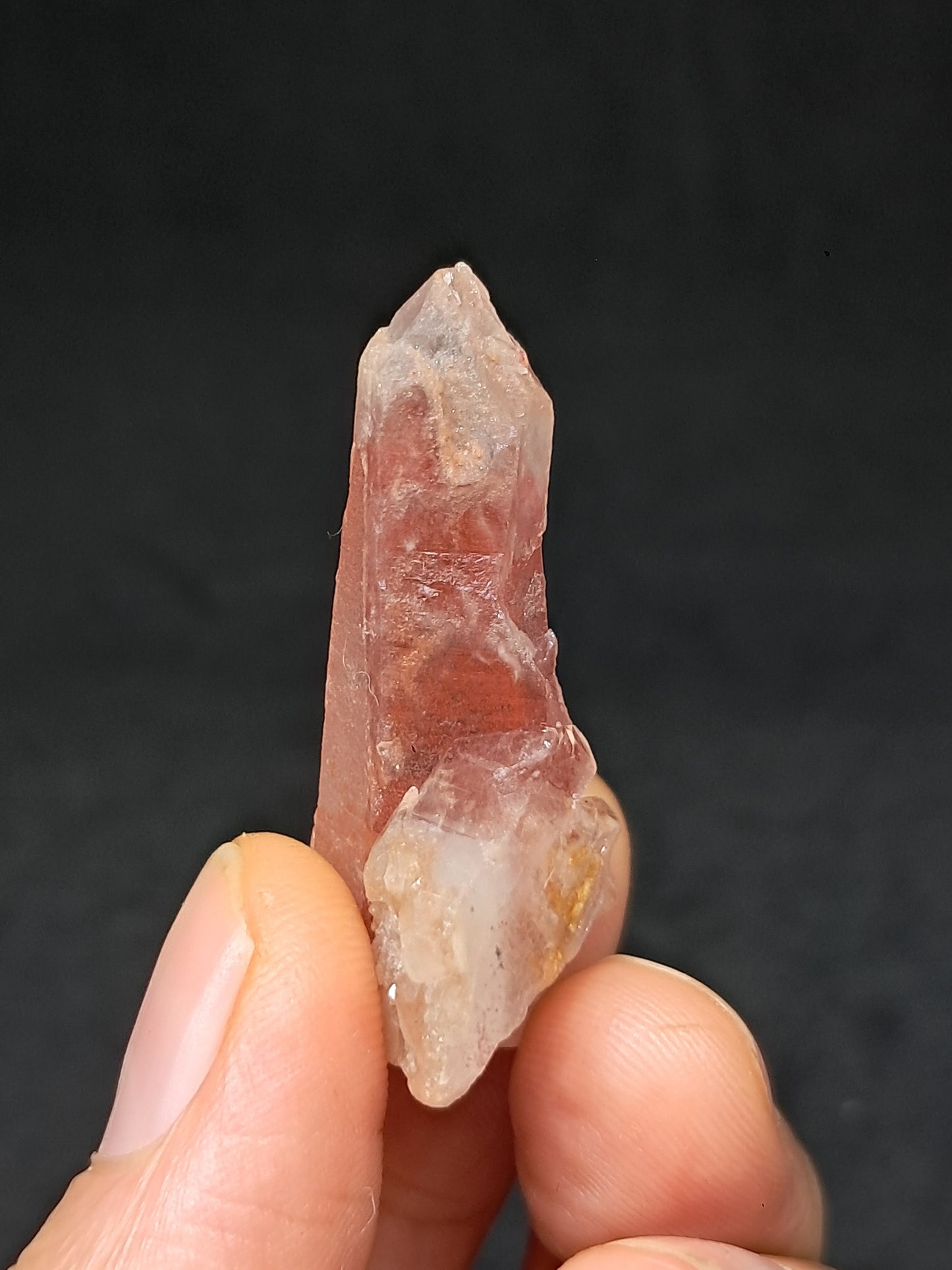 Hematite Phantom Quartz (Telangana) | Natural Crystal | Mineral Specimen #HPQ61