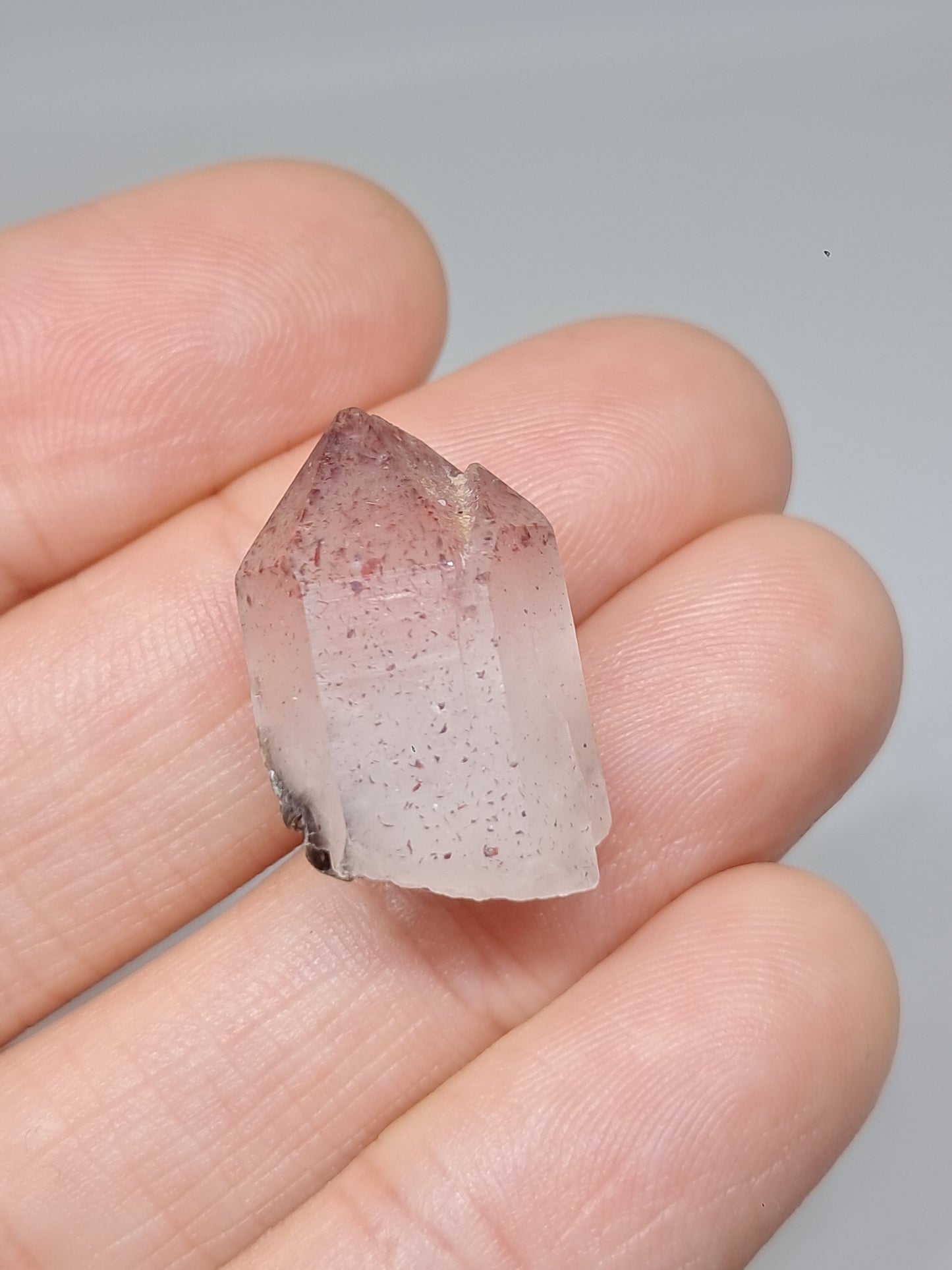 Hematite Included Quartz (Karur) Natural Crystal Point | Mineral Specimen #HPQ66