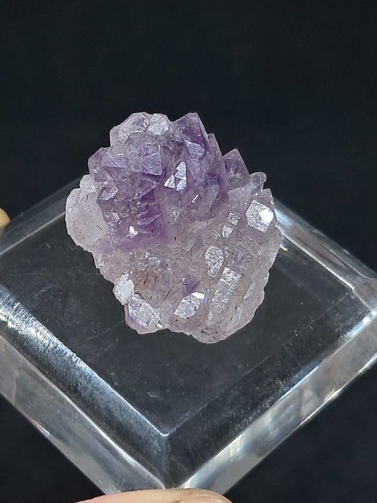 Cúmulo de cetro de amatista Super Seven (Karur) | Cristal en bruto | Piedra natural | Ejemplar mineral n.° KA130