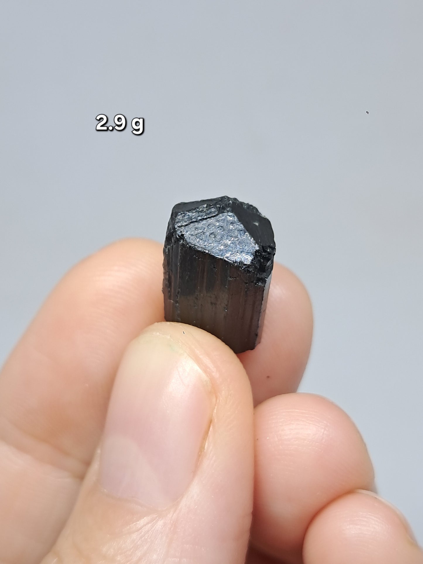 Small Black Tourmaline Crystal Naturally Terminated | Natural Stone | Mineral Specimen #BT1