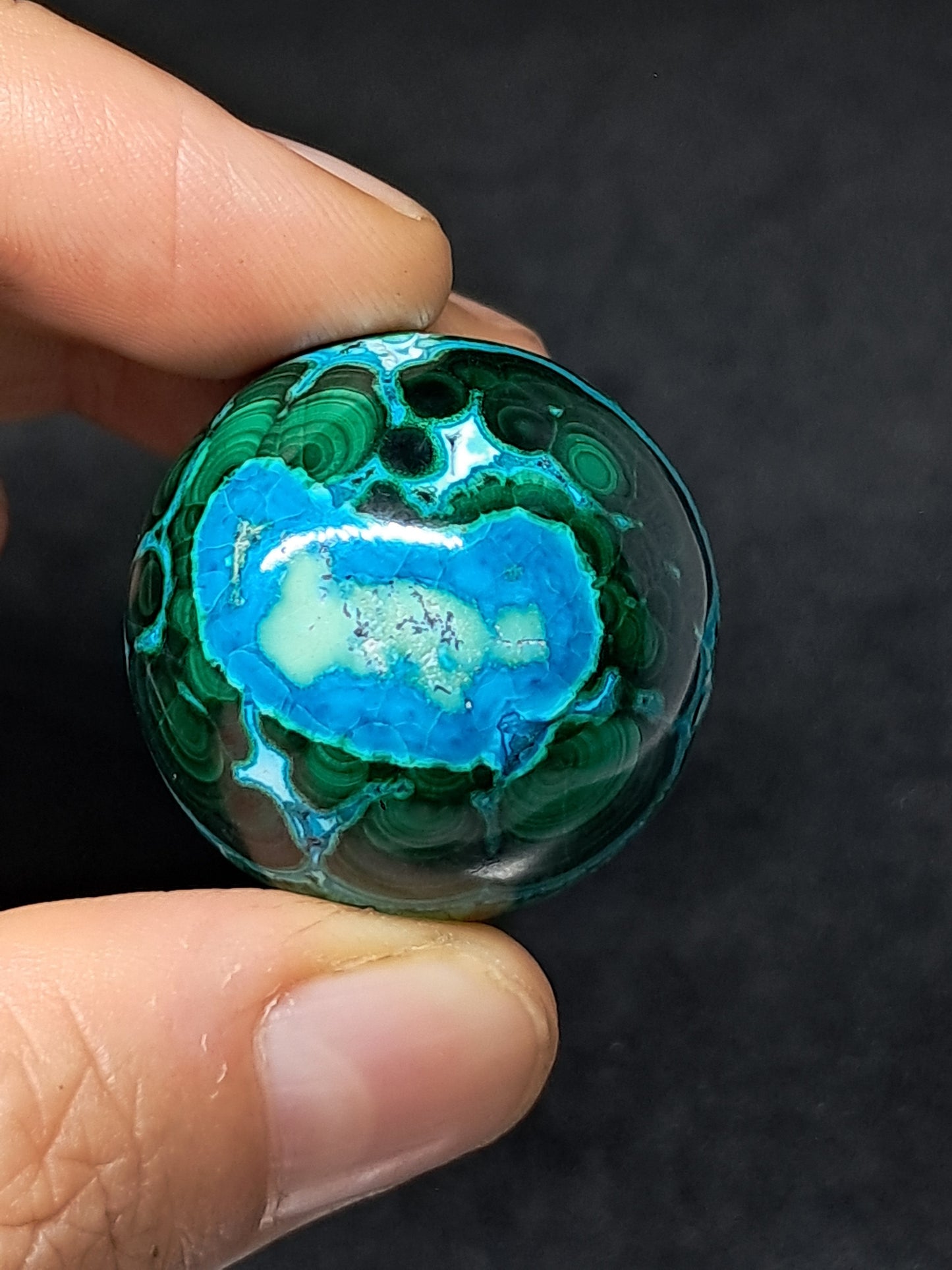 Chrysocolla w/ Malachite Sphere | Good Quality Natural Stone