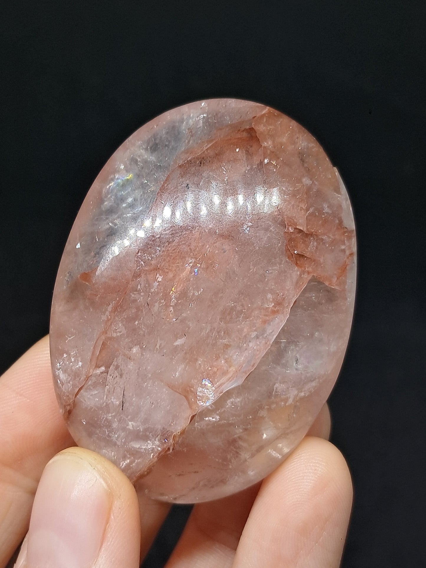 Hematite Quartz | Fire Quartz Palmstone | Good Quality Natural Stone