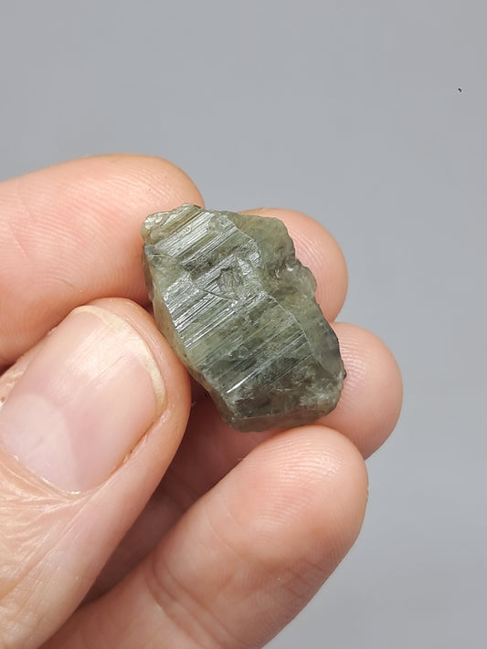 Natural Teal Green Sapphire Crystal (Karur) Rough Stone | Mineral Specimen #SP38