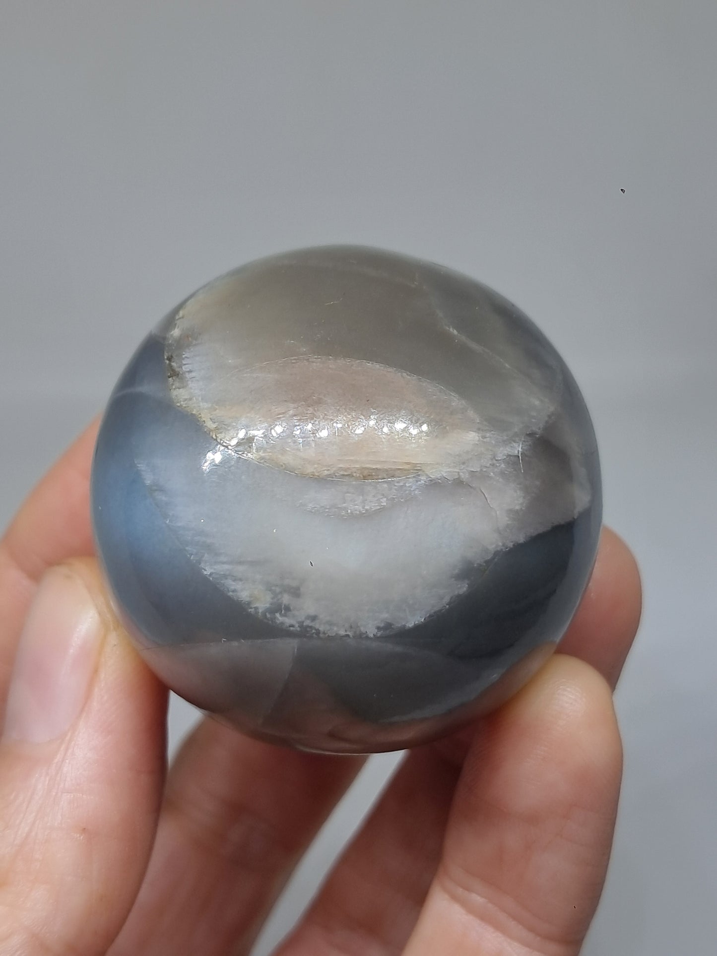 Grey Moonstone Sphere | Silver Sheen | Good Quality Natural Stone