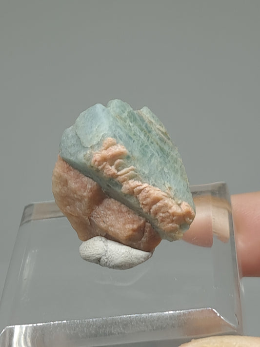 Aquamarine on Matrix (Karur) Rough Natural Crystal | Mineral Specimen #AQM43