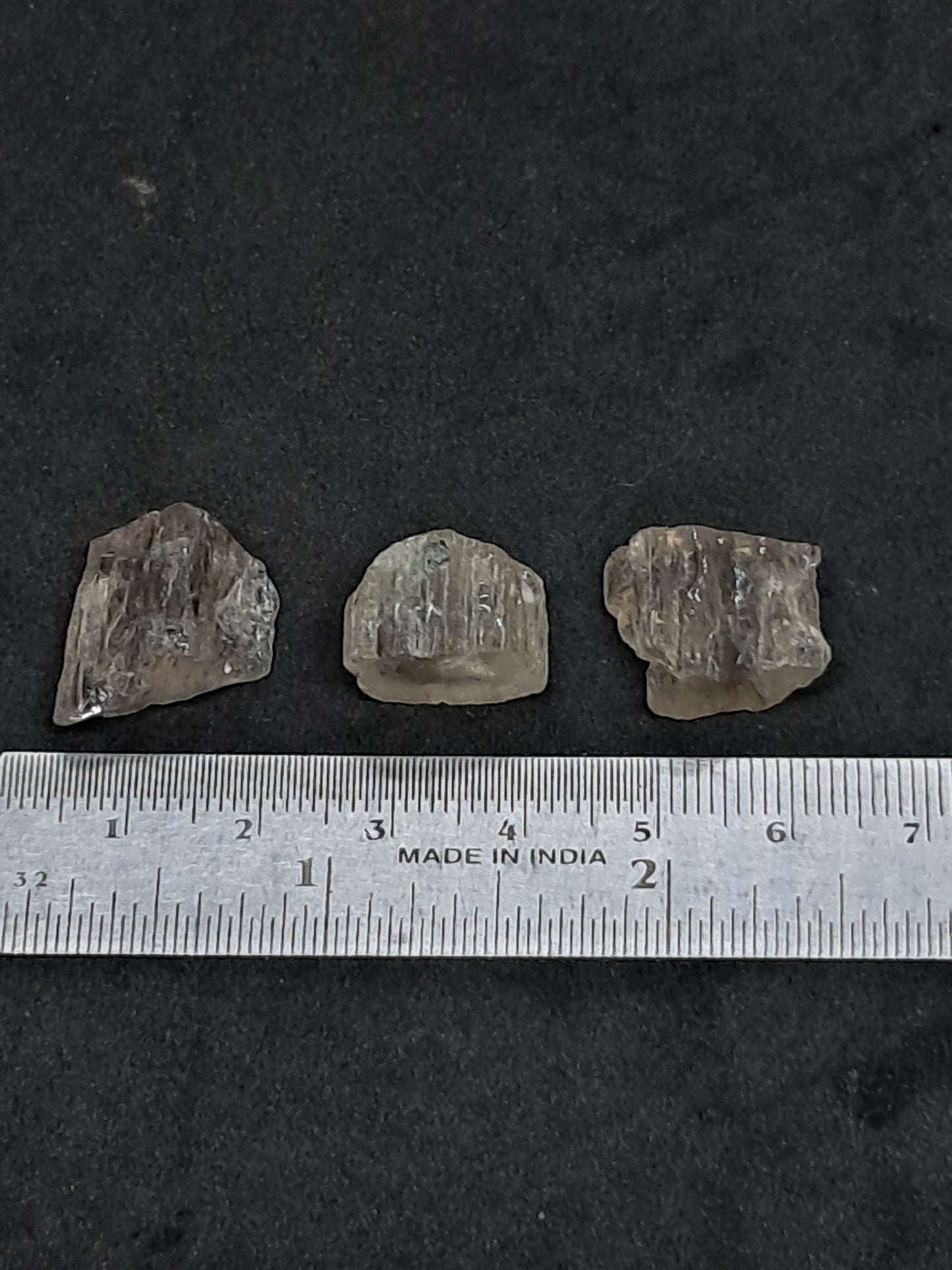 Set of 3 Fluorescent Scapolite Crystals (Karur) UV Reactive | Rough Stone | Natural Mineral Specimen #SCP25