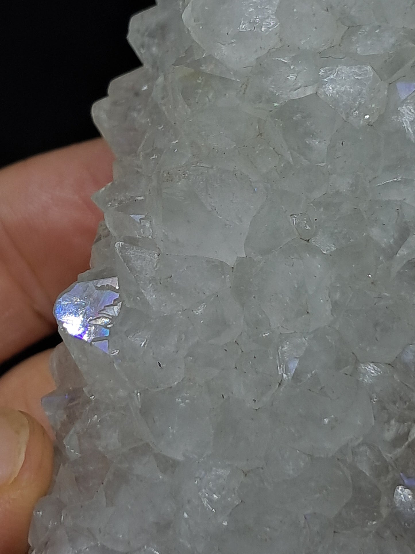 Cuarzo Iris (Aurangabad) | Anandalita | Estalactita | Cristal natural n.° AQ46