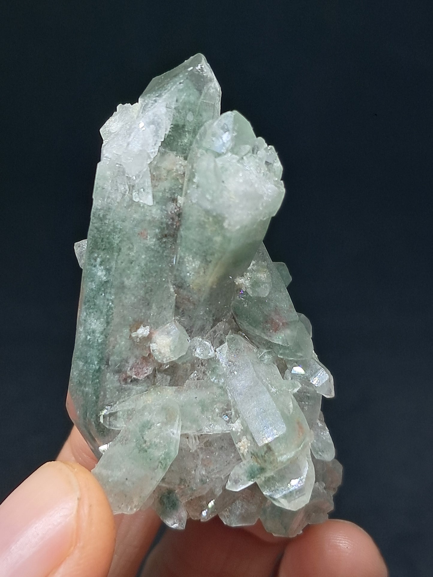 Chlorite Phantom Quartz (Kullu) Natural Point | Garden Chamanic Crystal #CQ75