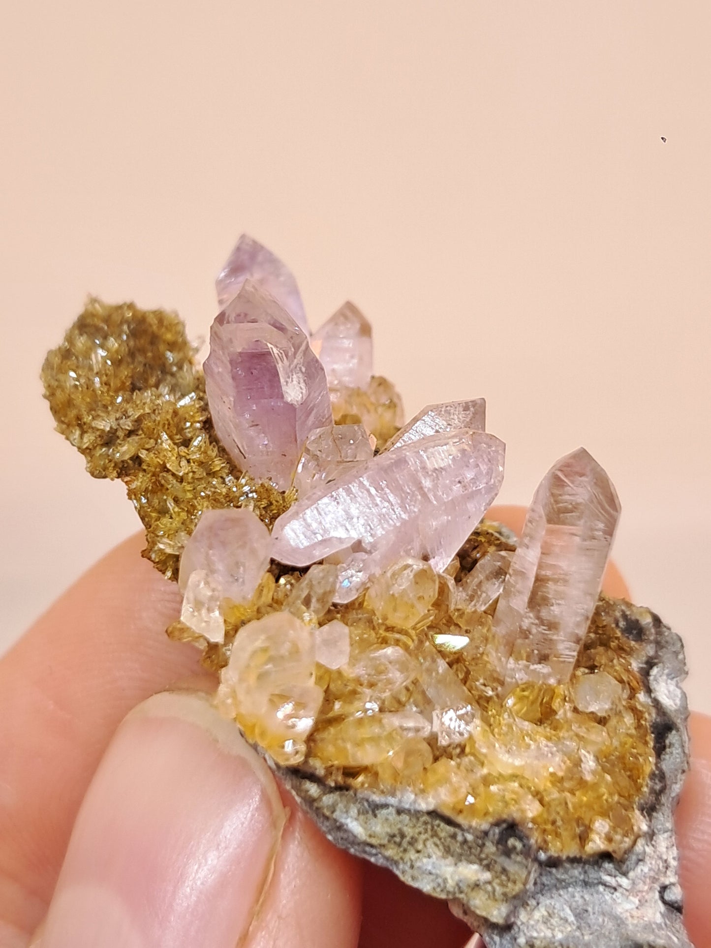 Veracruz Amethyst Crystals on Matrix (Mexico) | Natural Cluster | Mineral Specimen #VA21