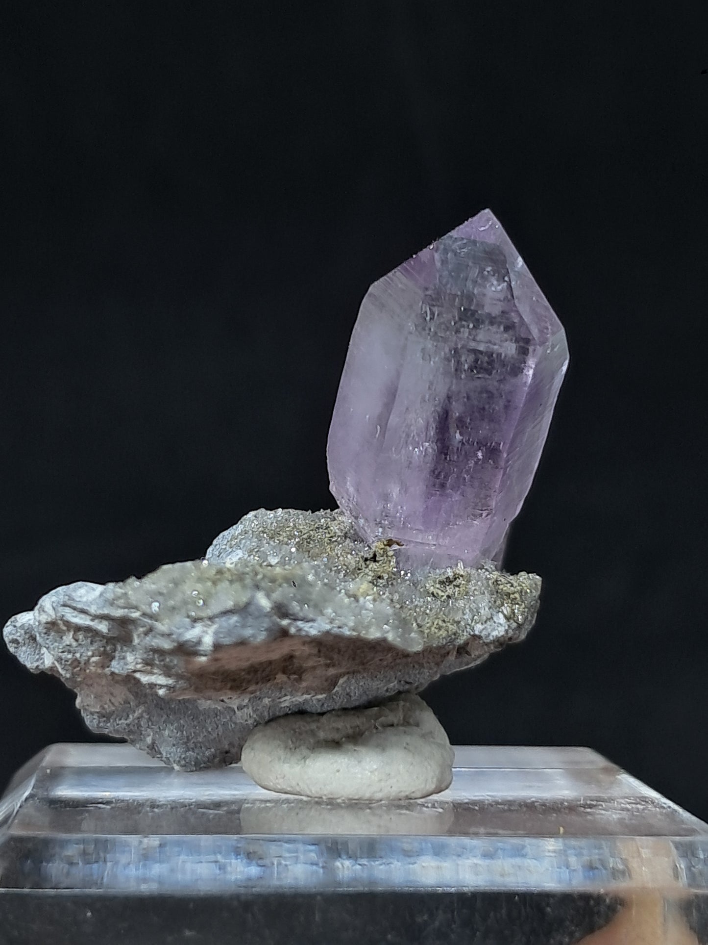 Veracruz Amethyst Crystal on Matrix (Mexico) | Natural Point | Mineral Specimen #VA13
