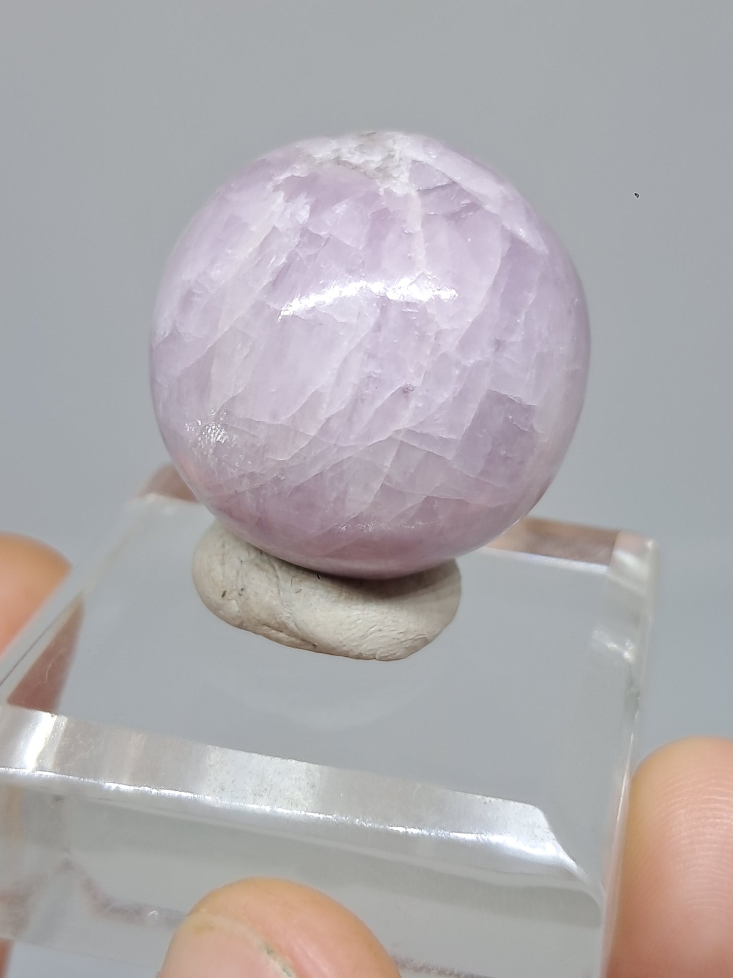 Kunzite Sphere | Polished Stone | Spodumene Natural Crystal